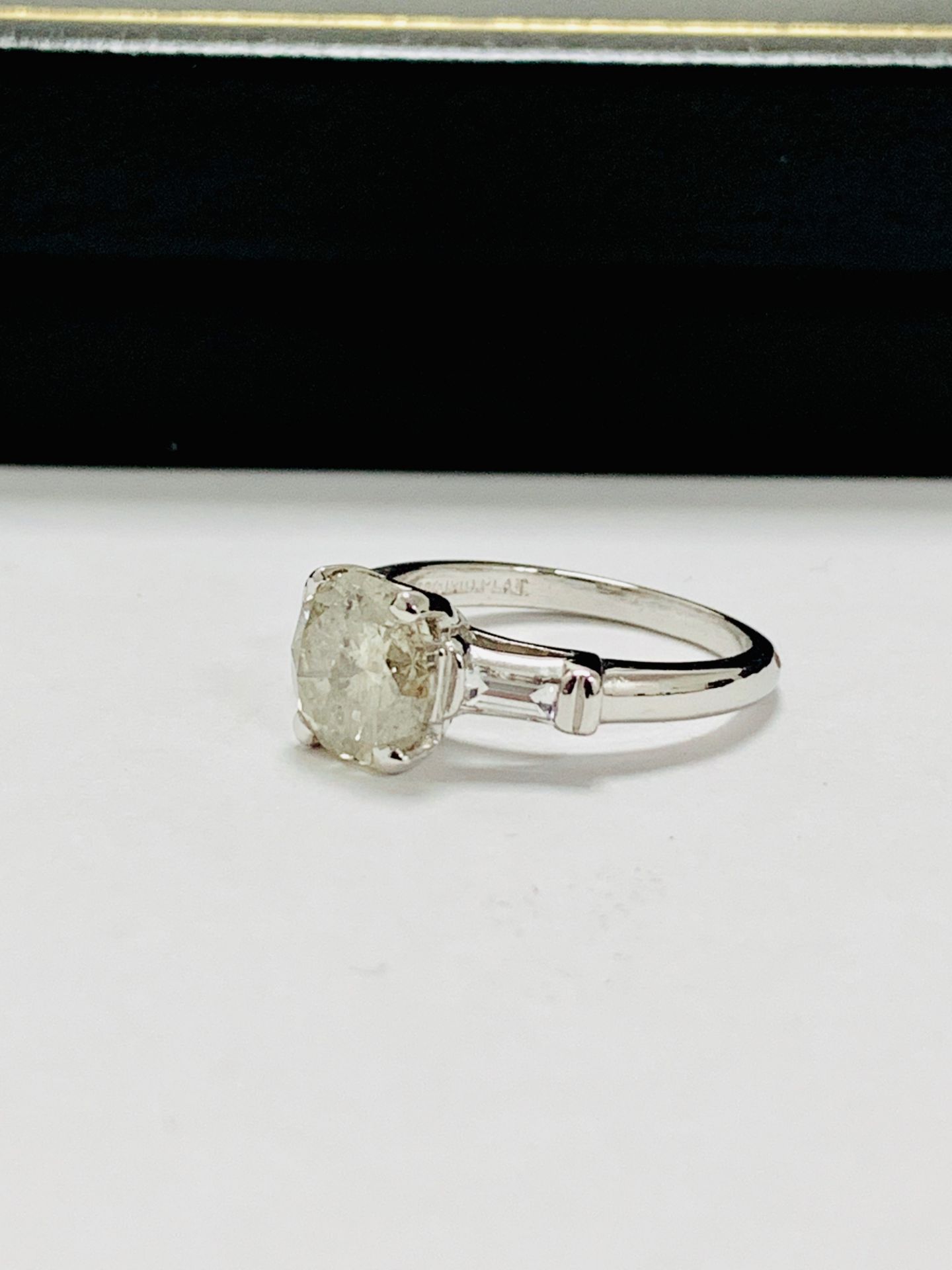 platinum diamond ring featuring - Image 2 of 12