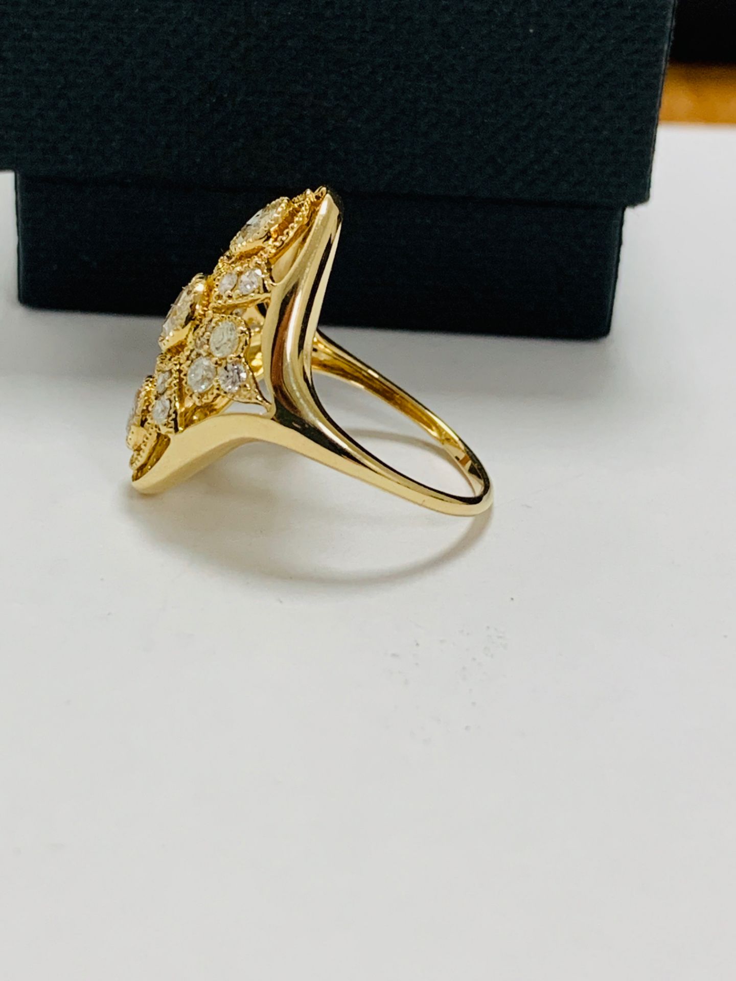 14ct yellow gold diamond ring. - Image 3 of 11