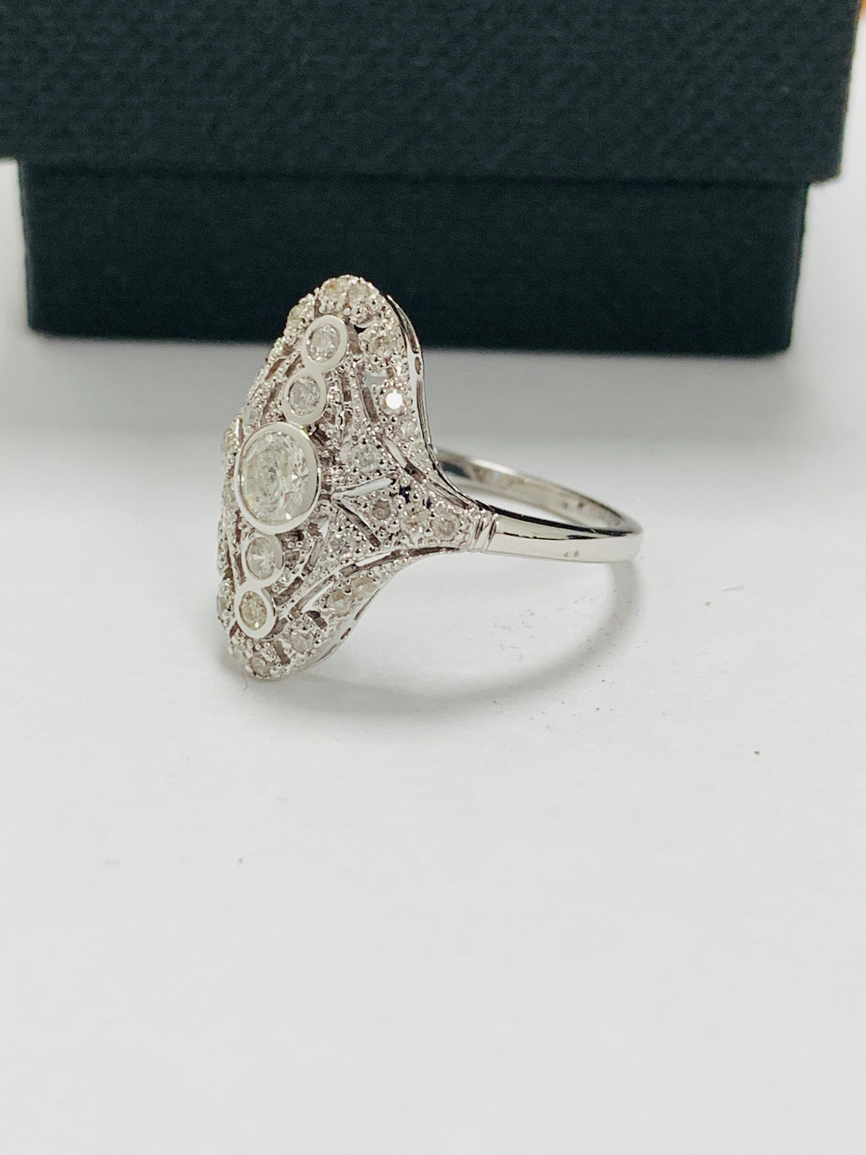 18ct white gold diamond ring. - Image 2 of 11