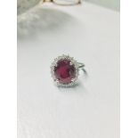 18ct Ruby Diamond cluster ring
