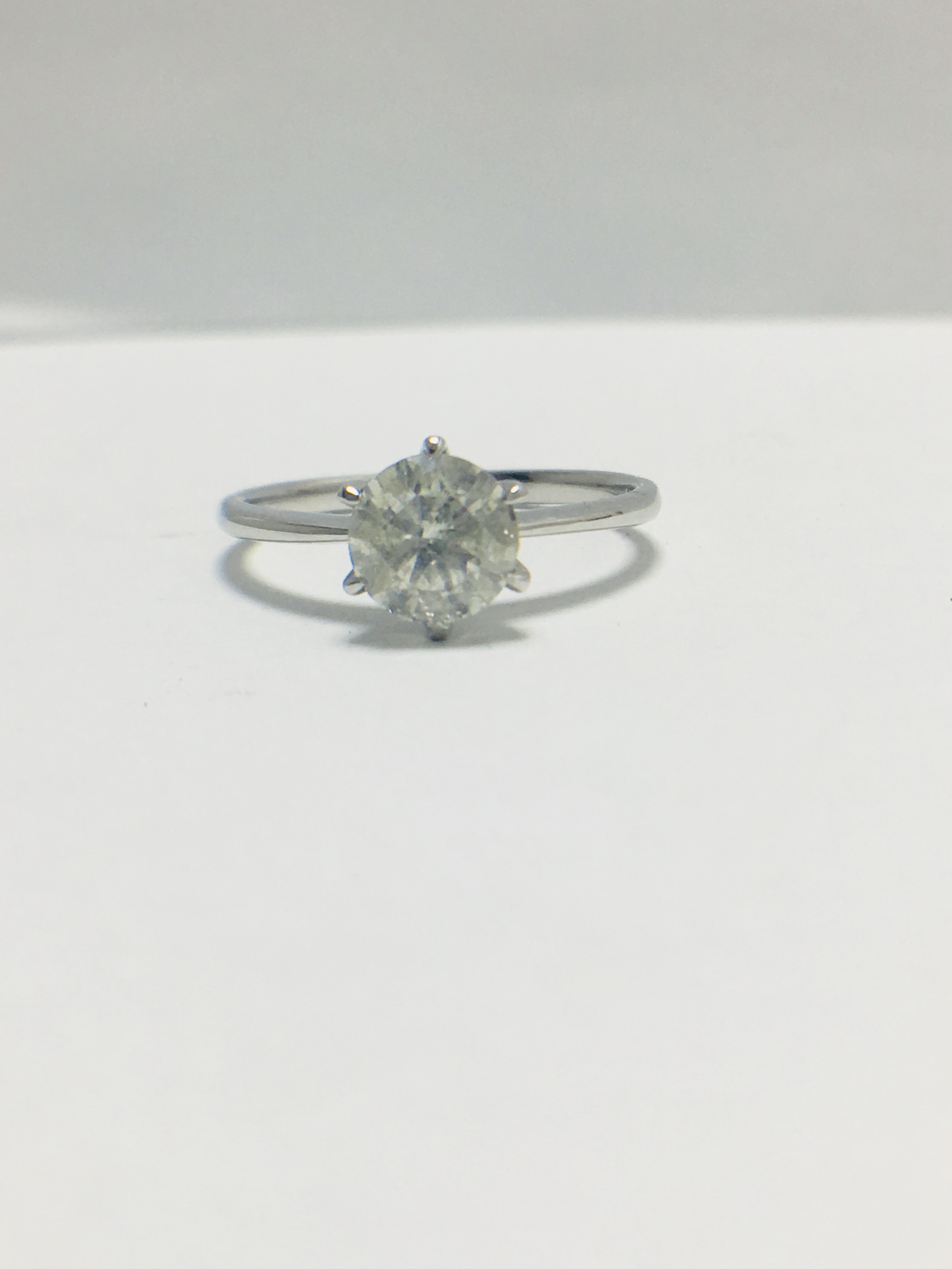 1ct platinum Diamond solitaire ring - Image 8 of 10