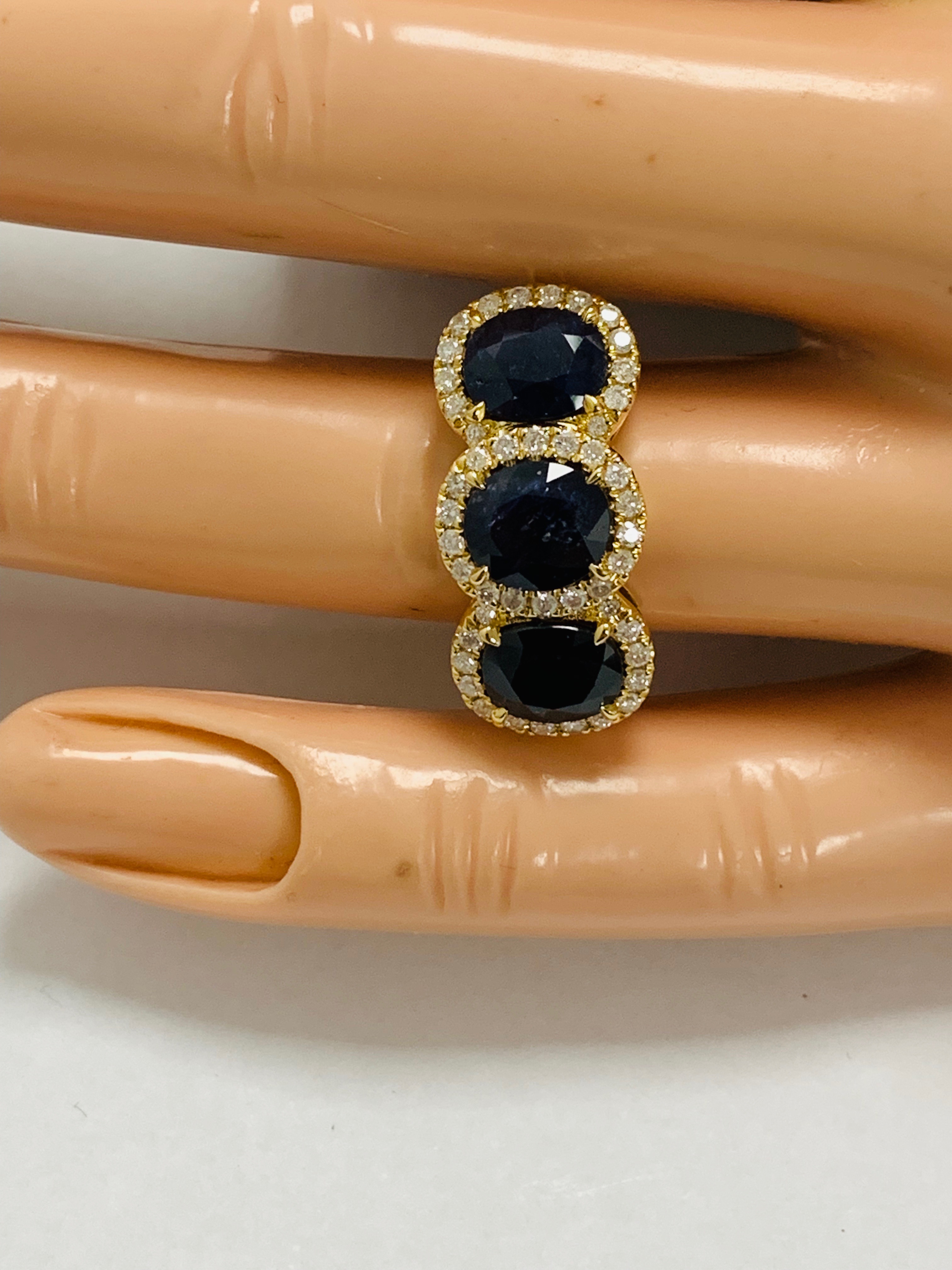 18ct yellow gold sapphire and diamond ring - Image 11 of 12