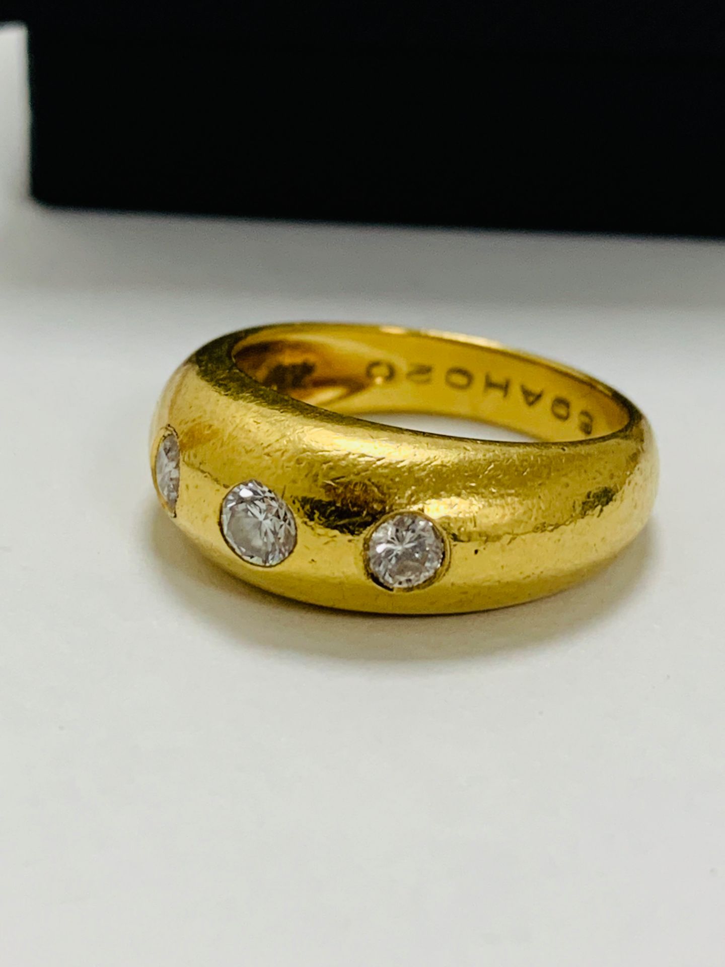 14ct white gold aquamarine & diamond pendant. - Image 3 of 14