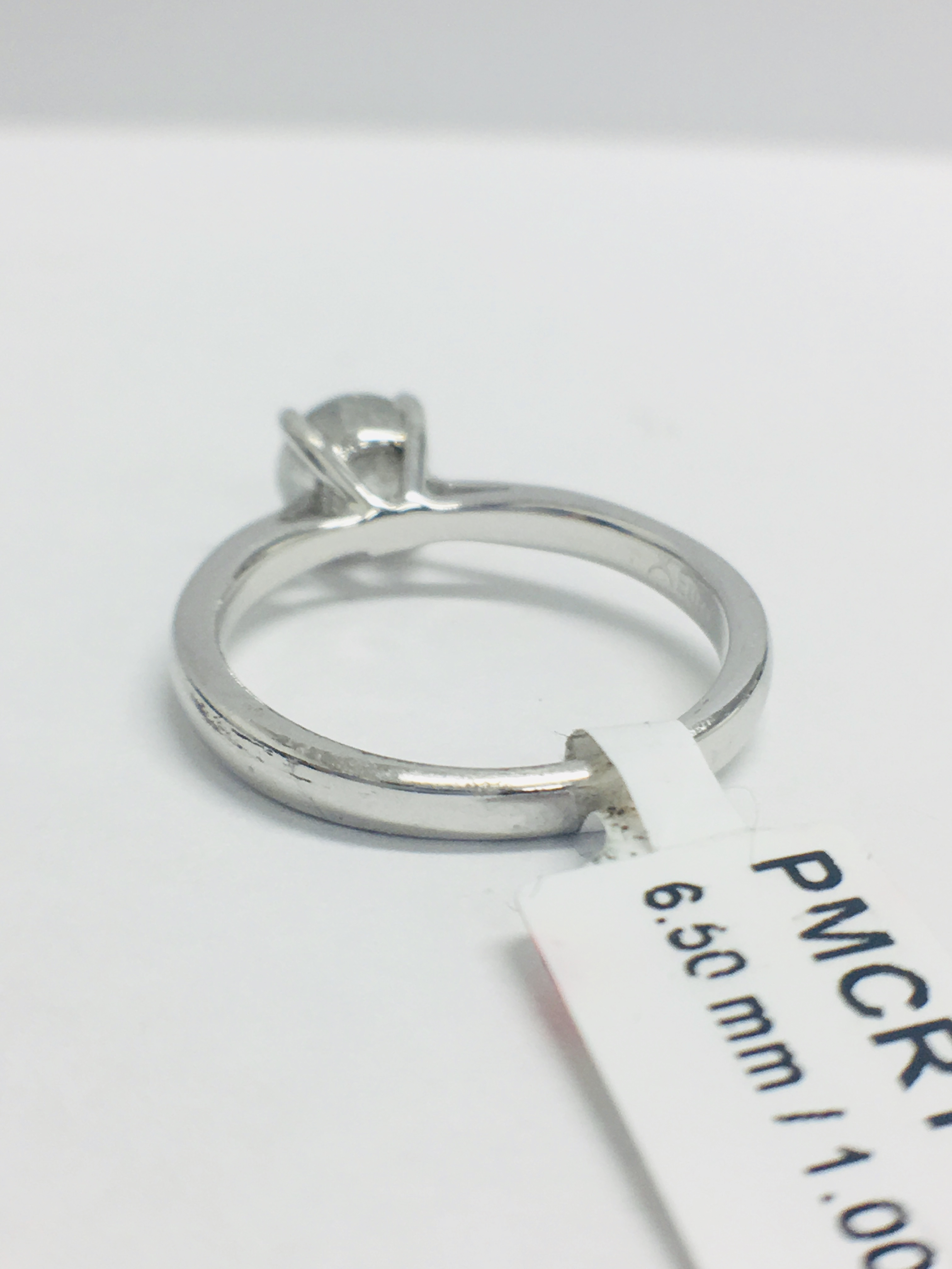 Platinum Solitaire 4 Claw Diamond Ring, - Image 4 of 6
