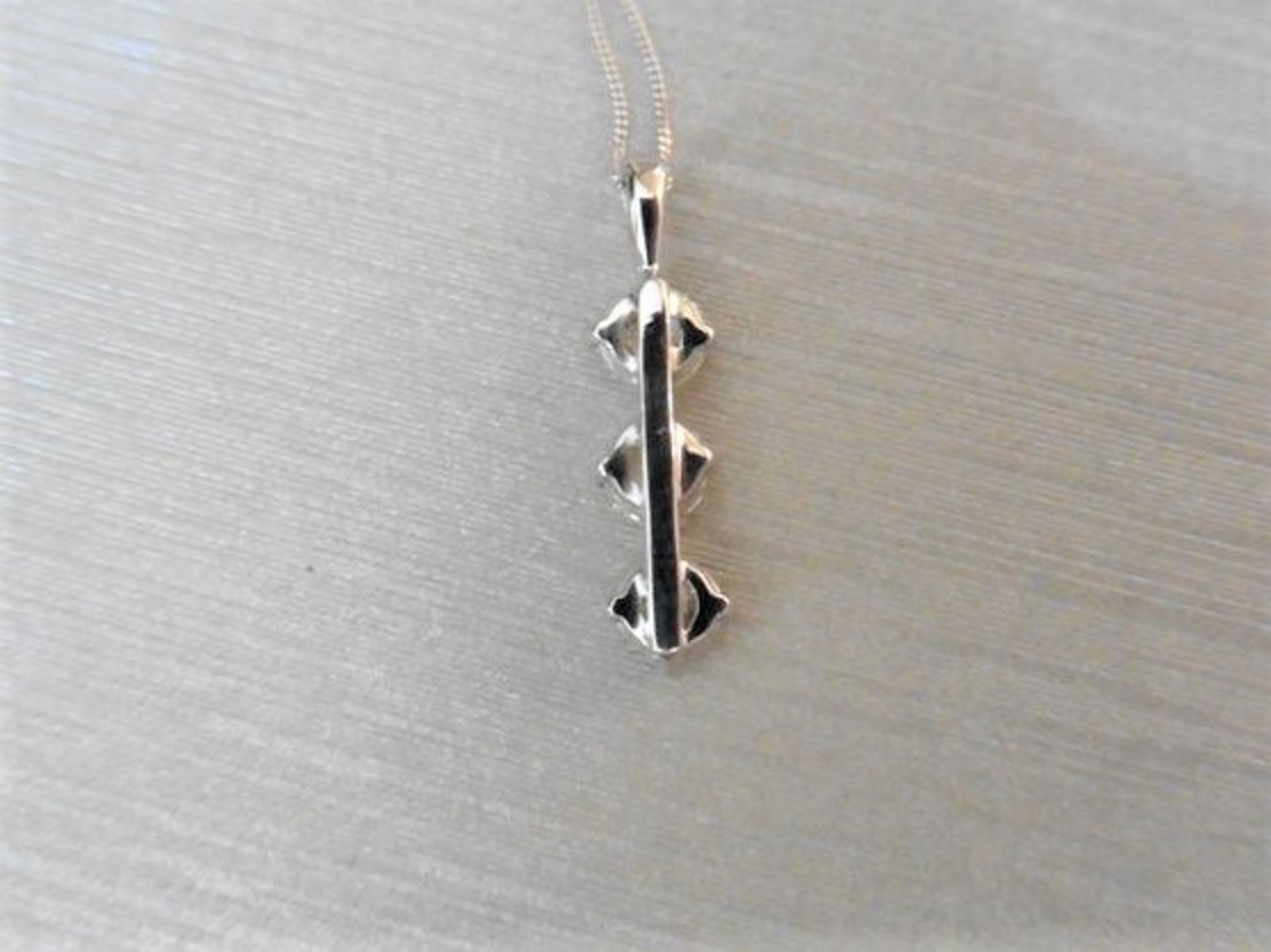 0.75Ct Trilogy Diamond Pendant. - Image 2 of 2