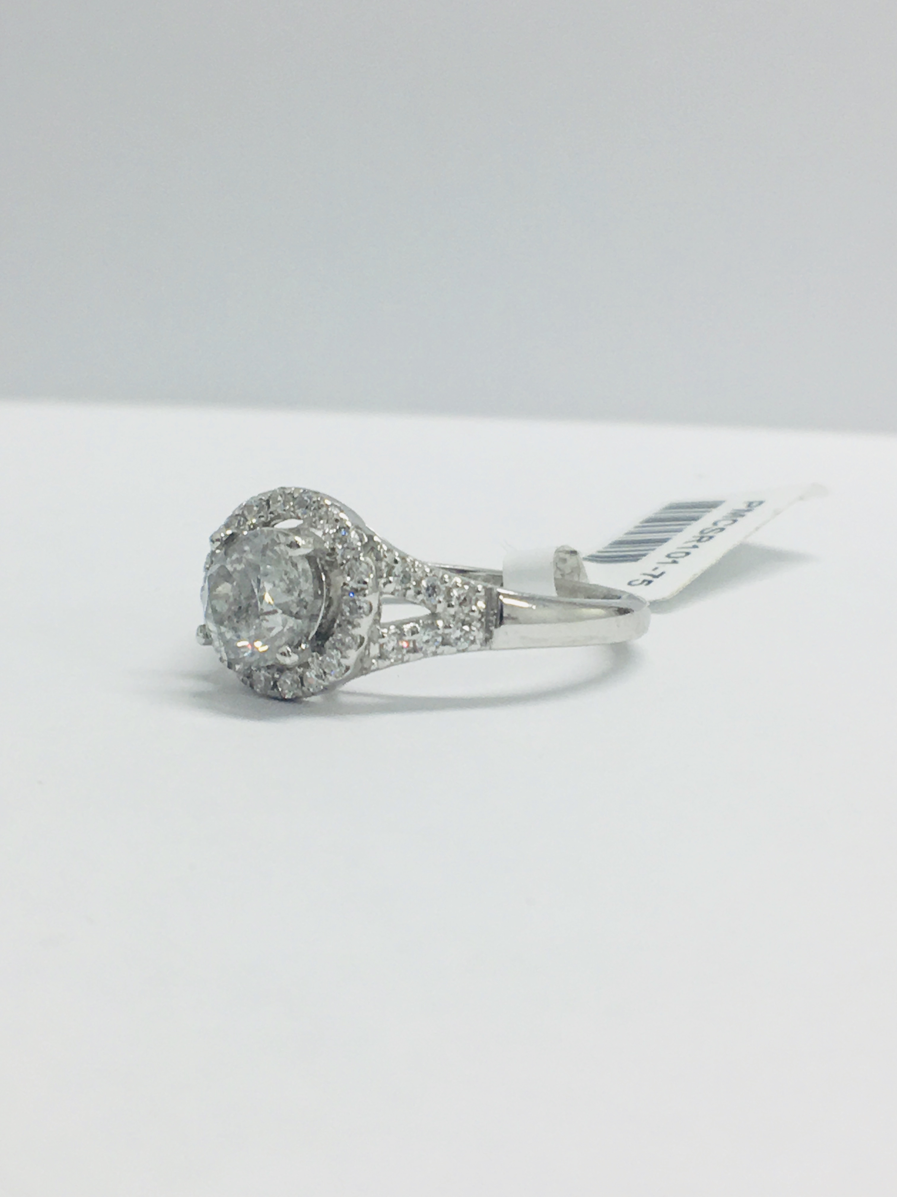 Platinum Solitaire 4 Claw Diamond Ring, - Image 2 of 6