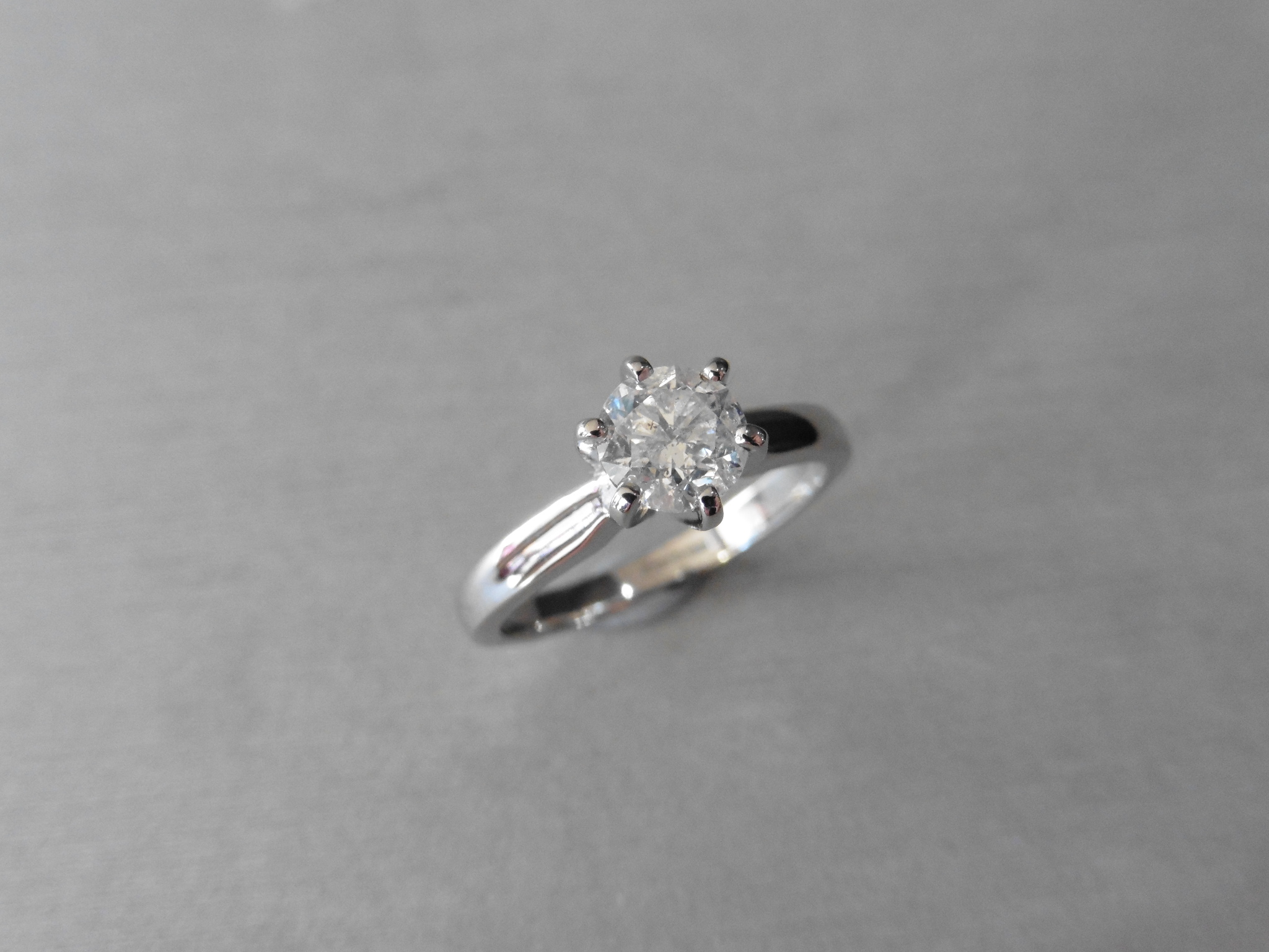 0.70Ct Diamond Solitaire Ring With A Brilliant Cut Diamond.