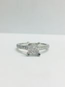 1Ct Princess Cut Natural Diamonds,