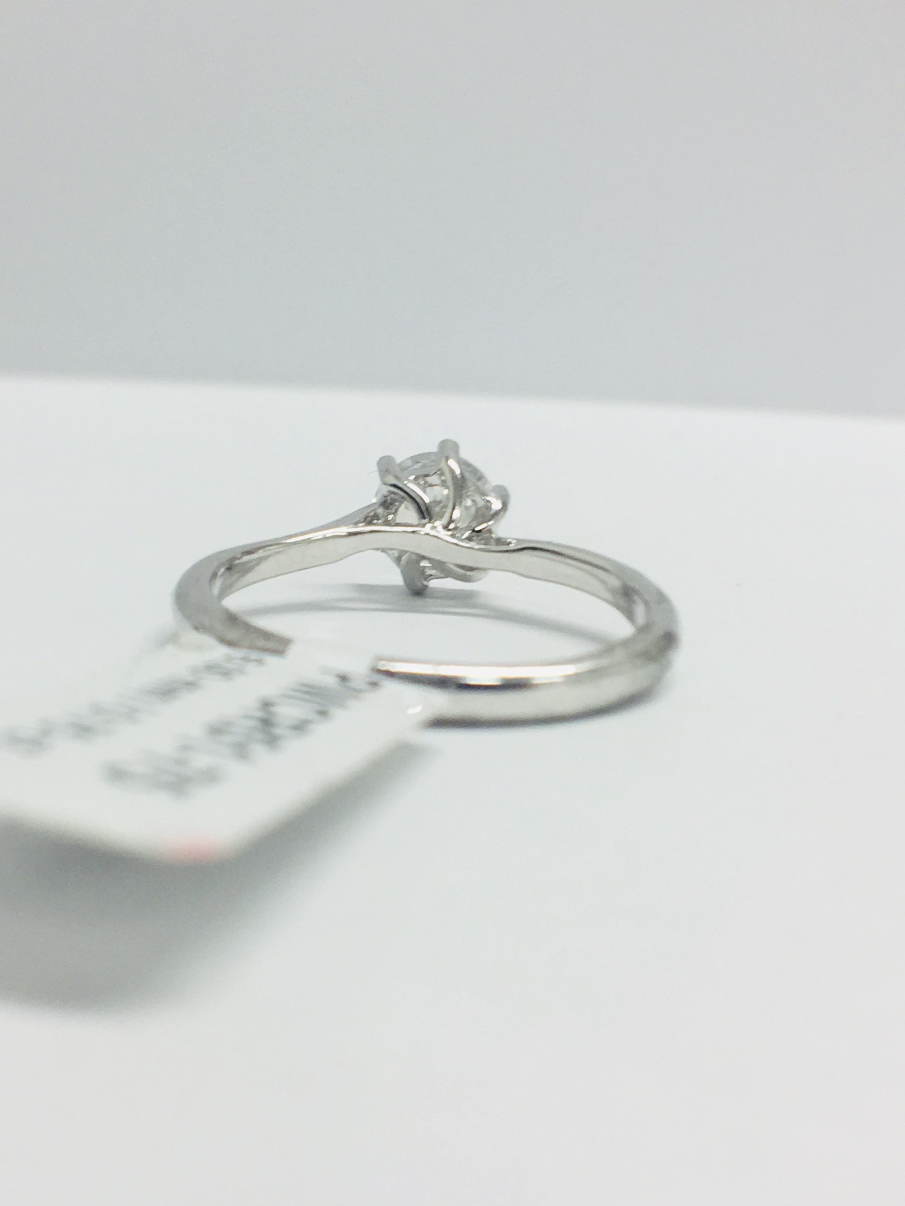 Platinum Solitaire 4 Claw Diamond Ring, - Image 5 of 8