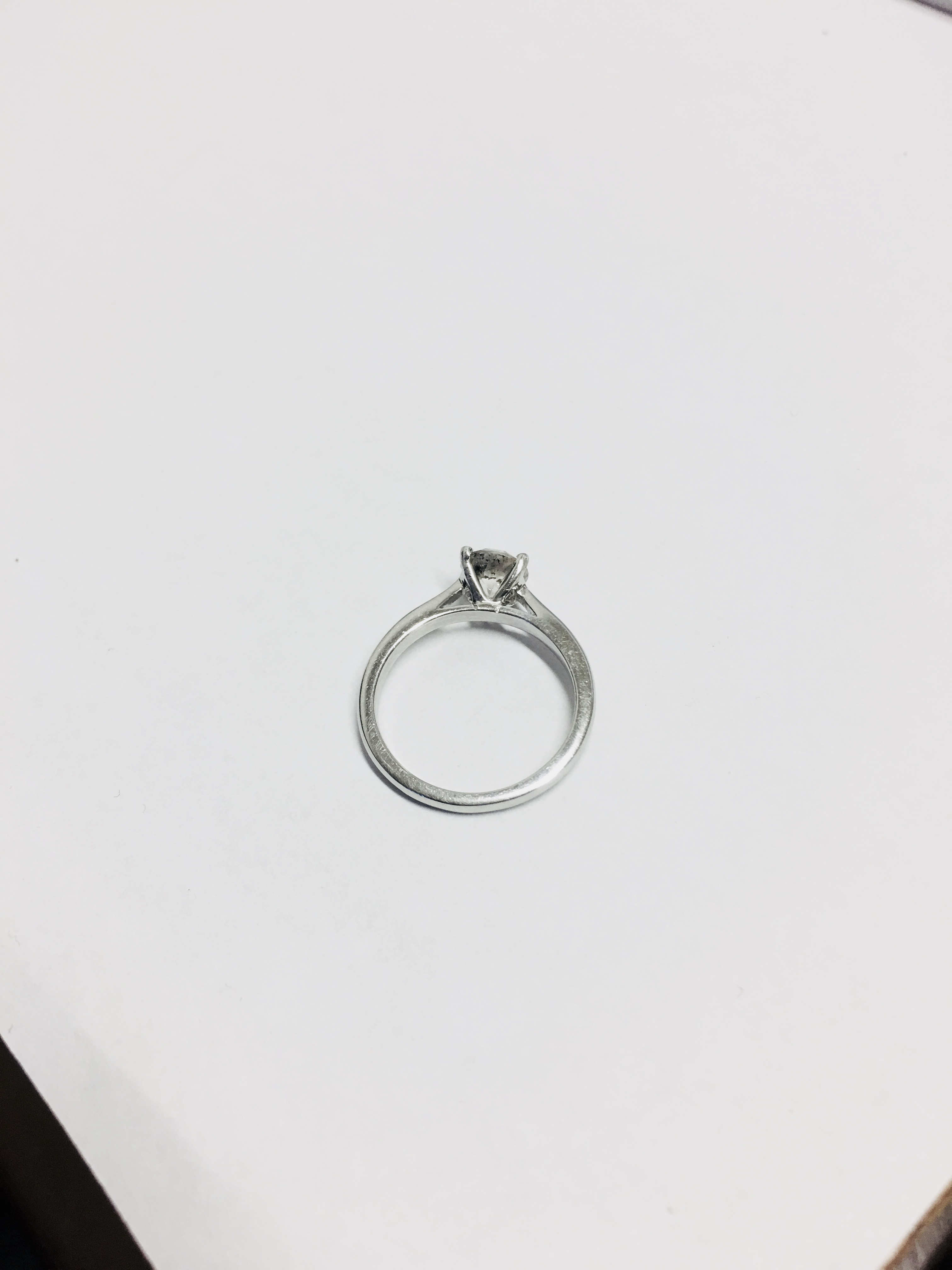 1Ct Brilliant Cut Diamond Solitaire Ring, - Image 3 of 4