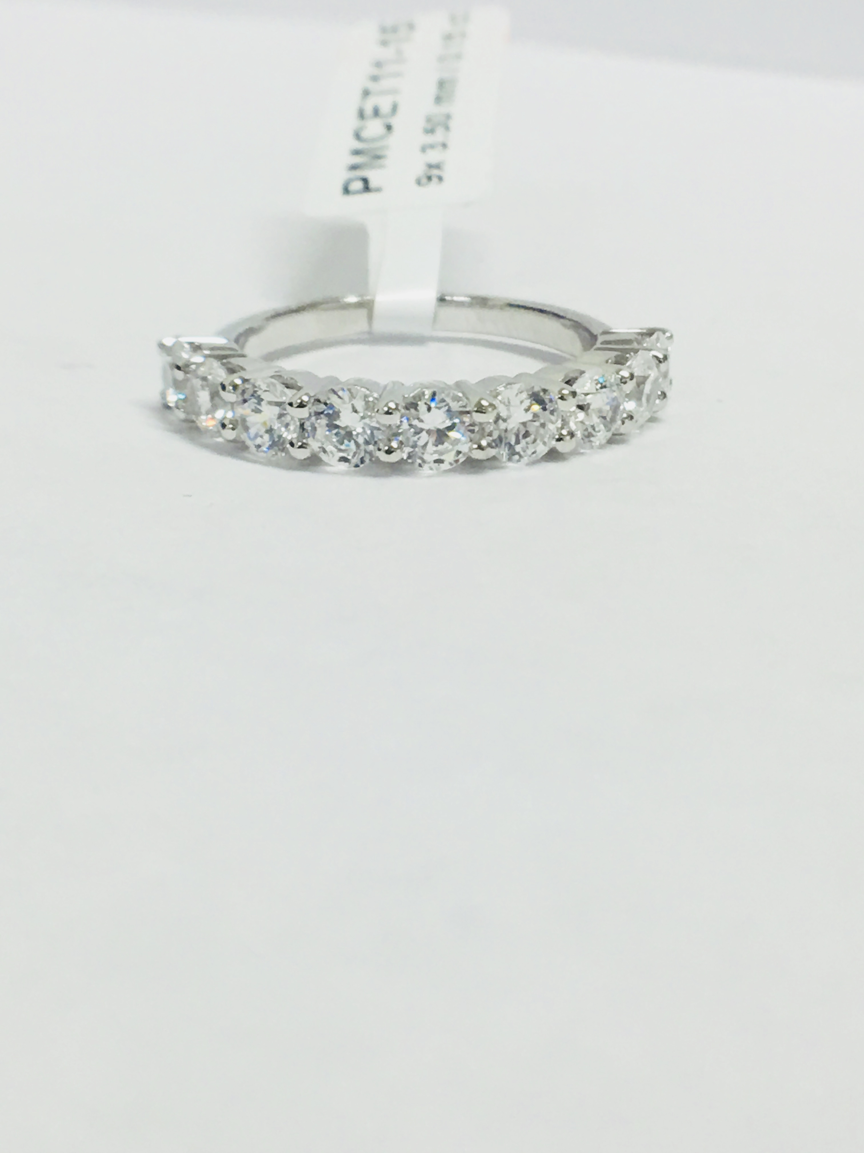 Platinum Diamond Nine Stone Eternity Ring,