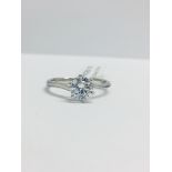 Platinum Solitaire 4 Claw Diamond Ring,