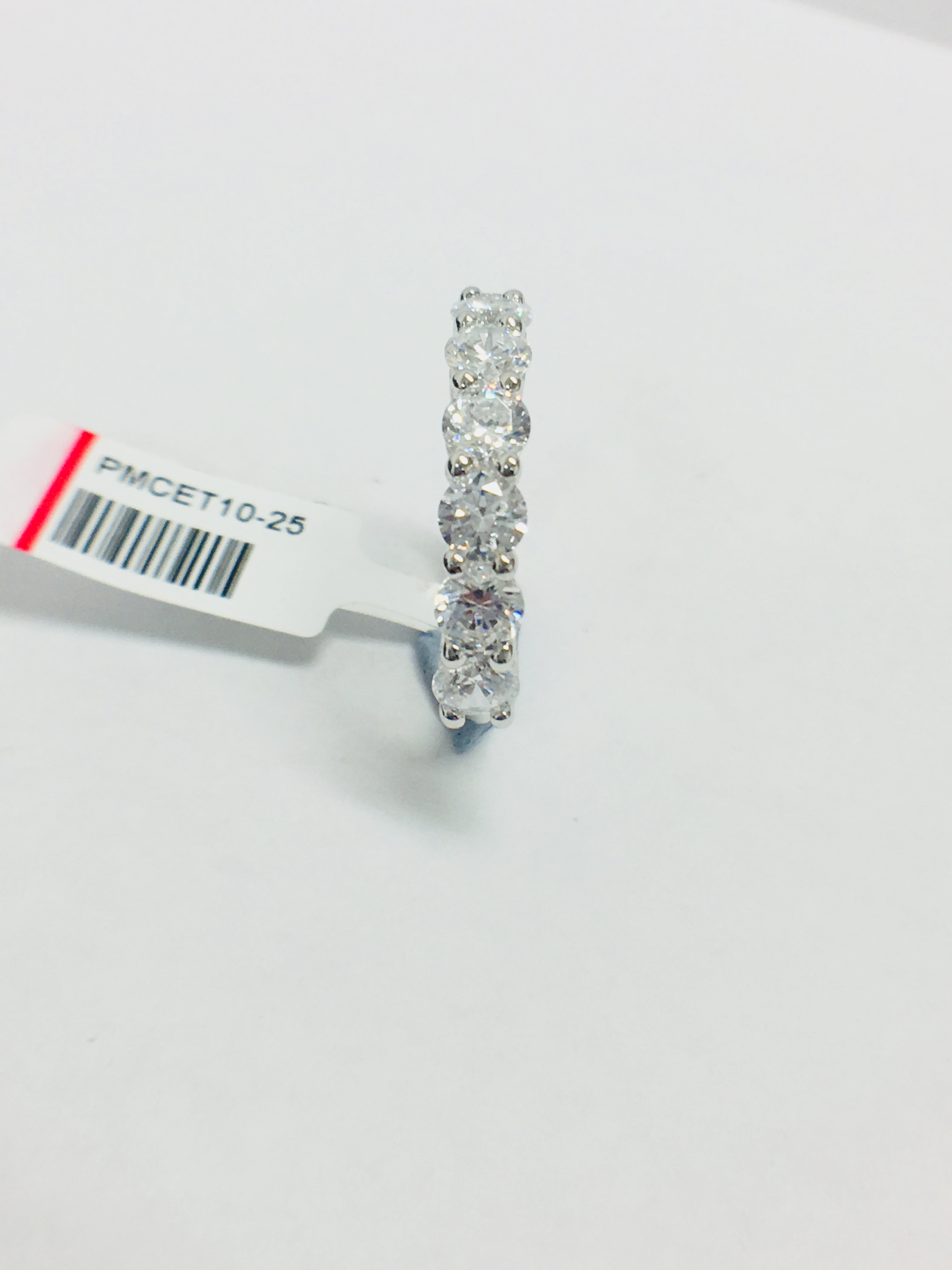 Platinum Diamond 7 Stone Ring, - Image 6 of 6