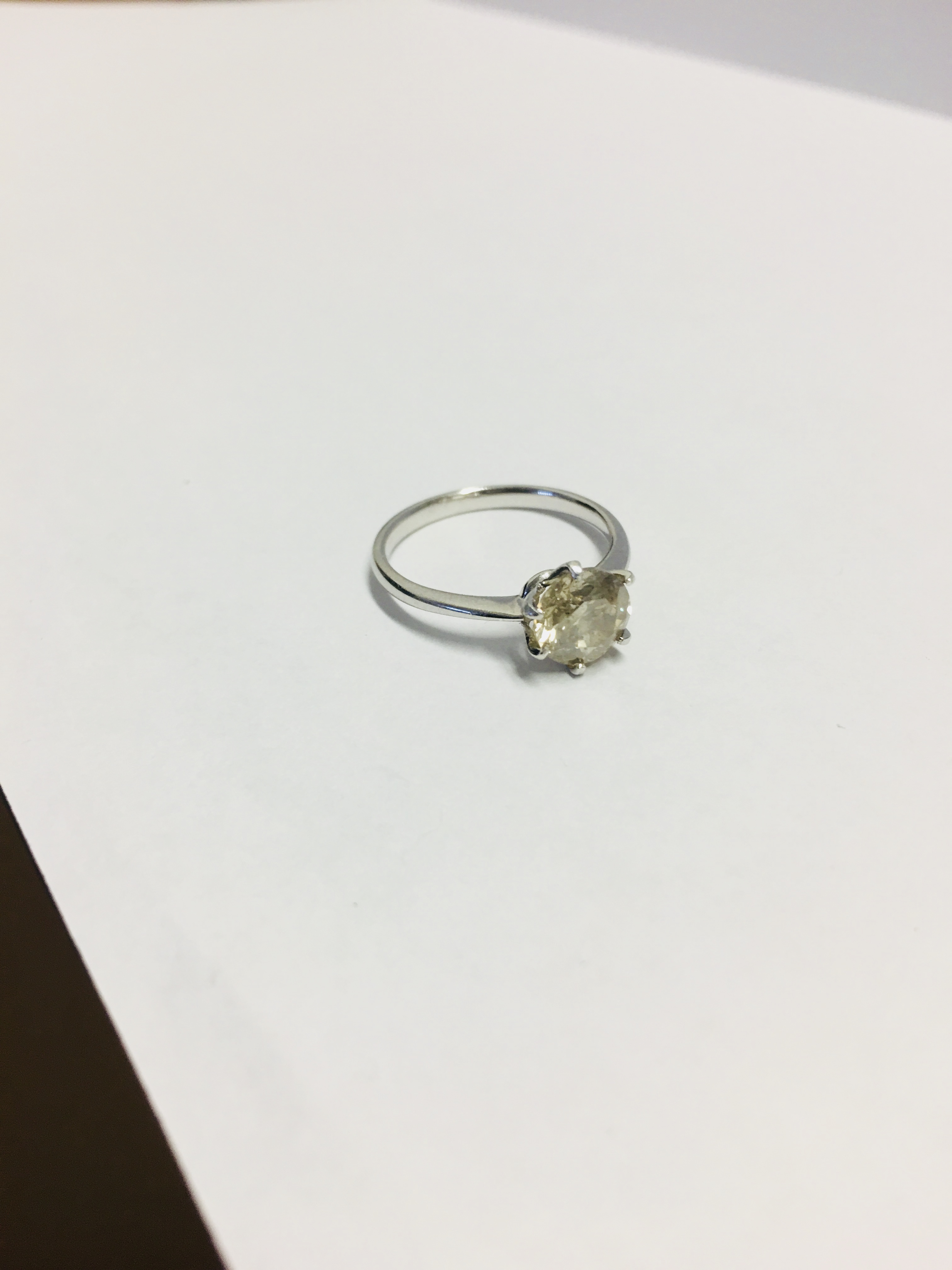 1Ct Brilliant Cut Diamond Solitaire Ring, - Image 6 of 6