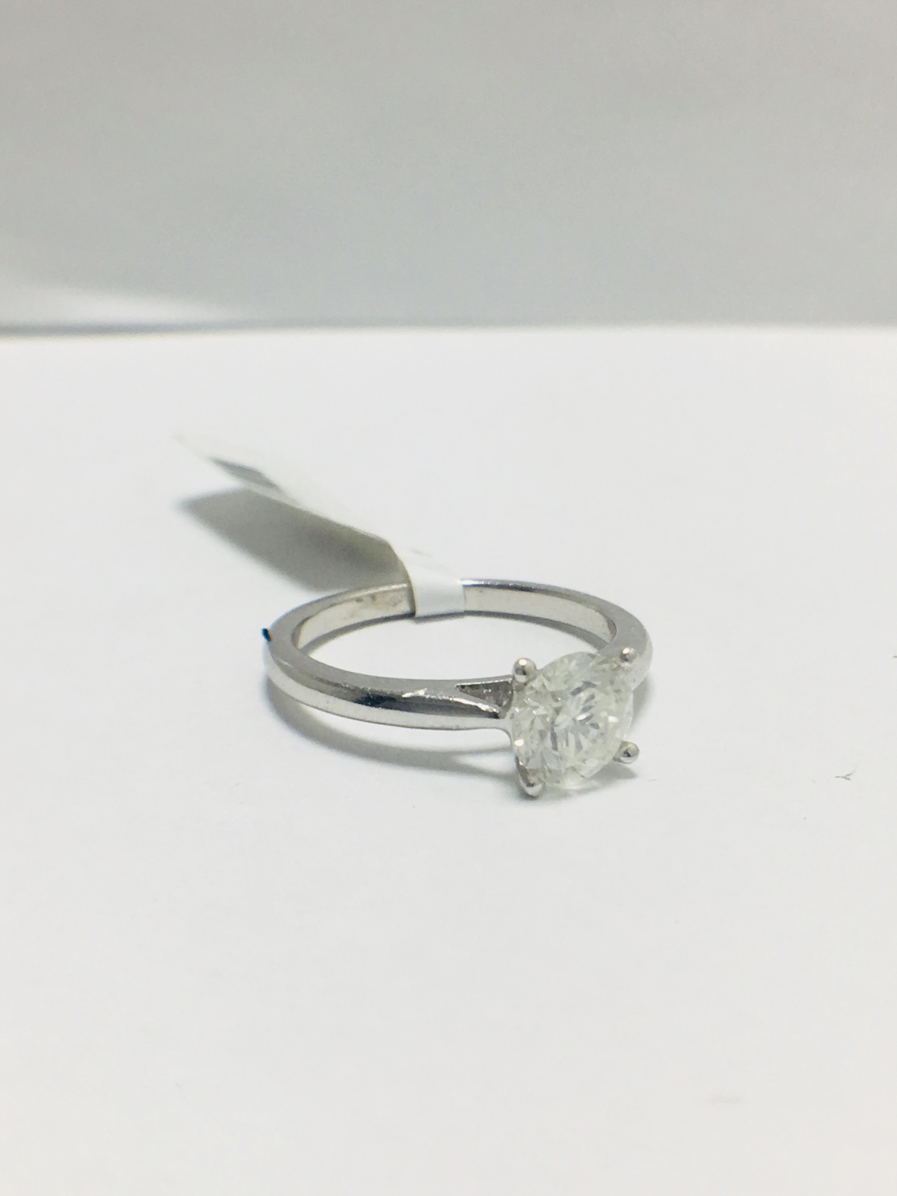 Platinum diamond solitaire ring - Image 6 of 8