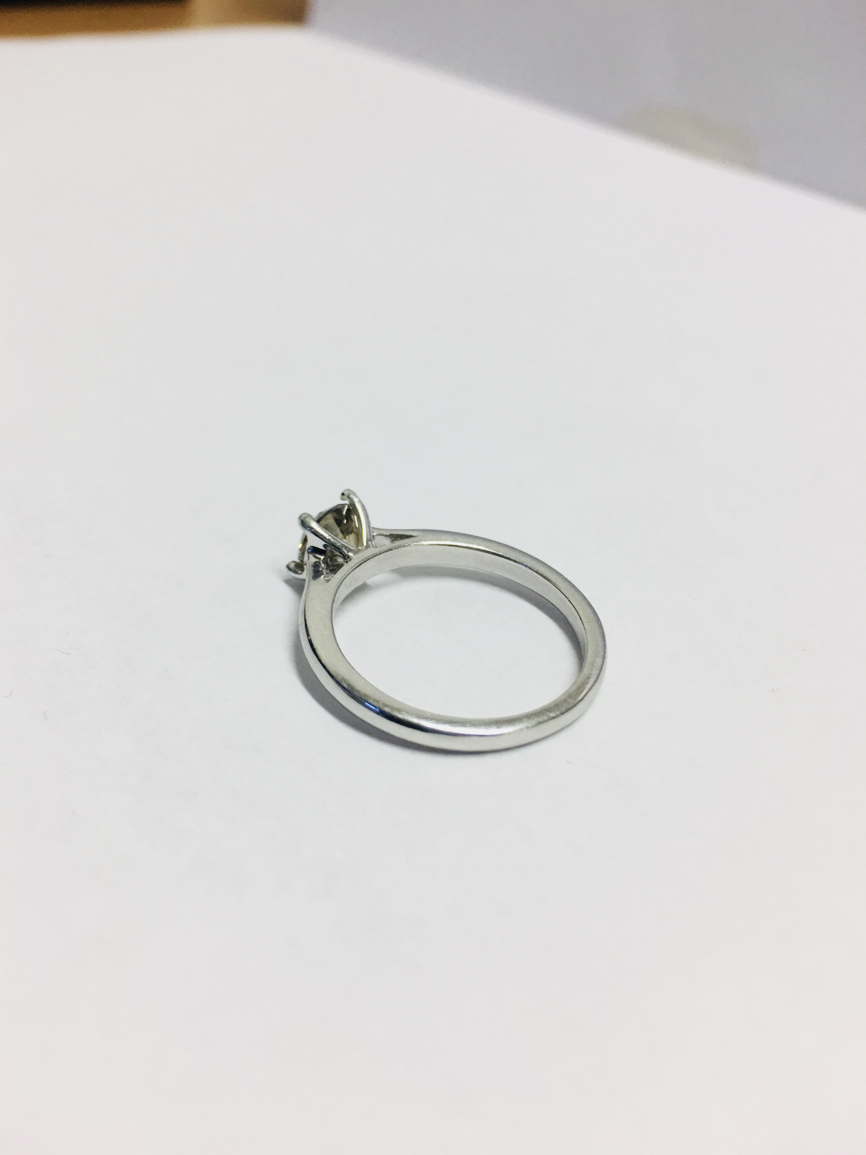 1Ct Brilliant Cut Diamond Solitaire Ring, - Image 2 of 4