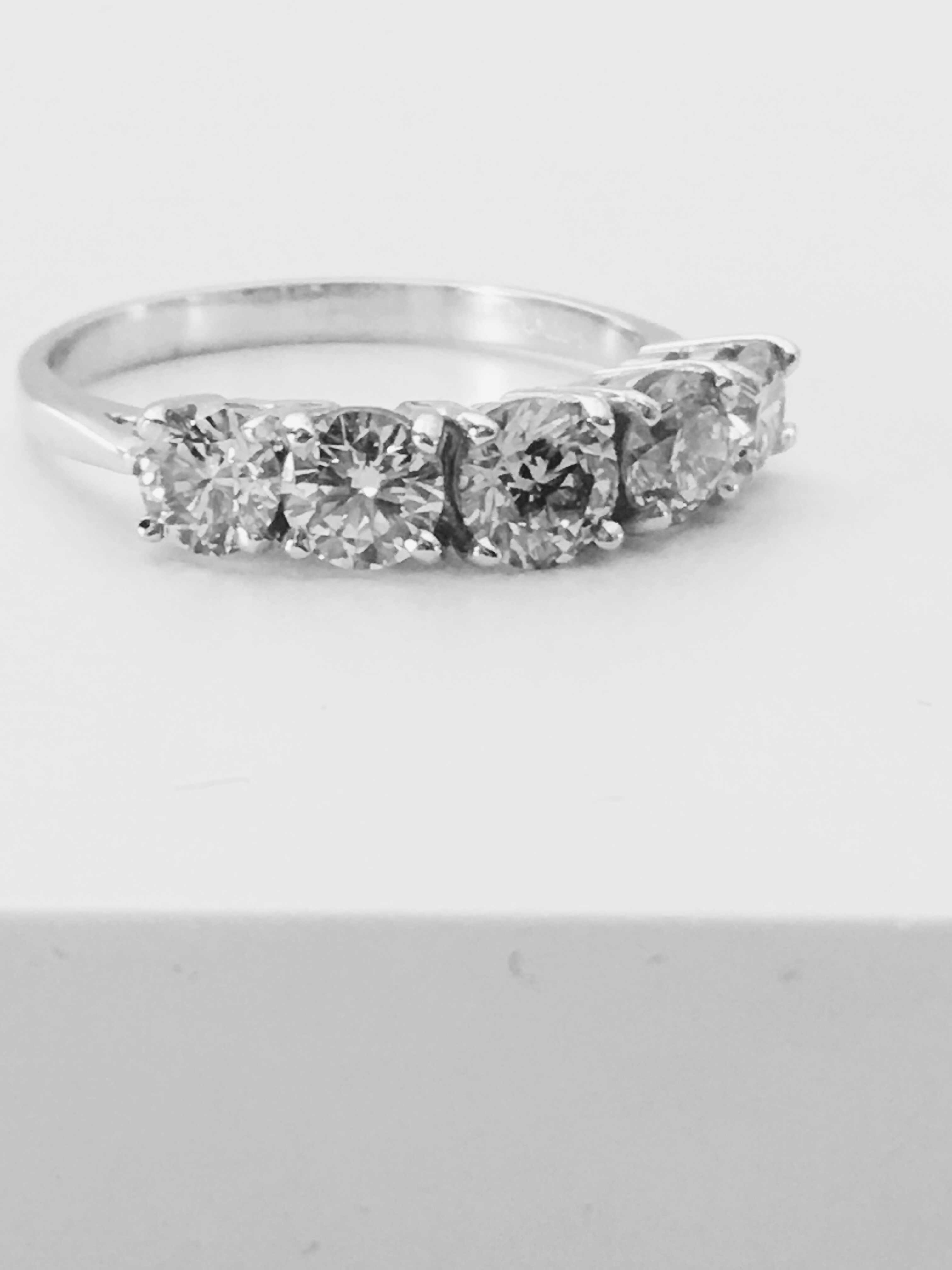 2.10ct diamon dfive stone Ring set in Platinum - Image 7 of 7