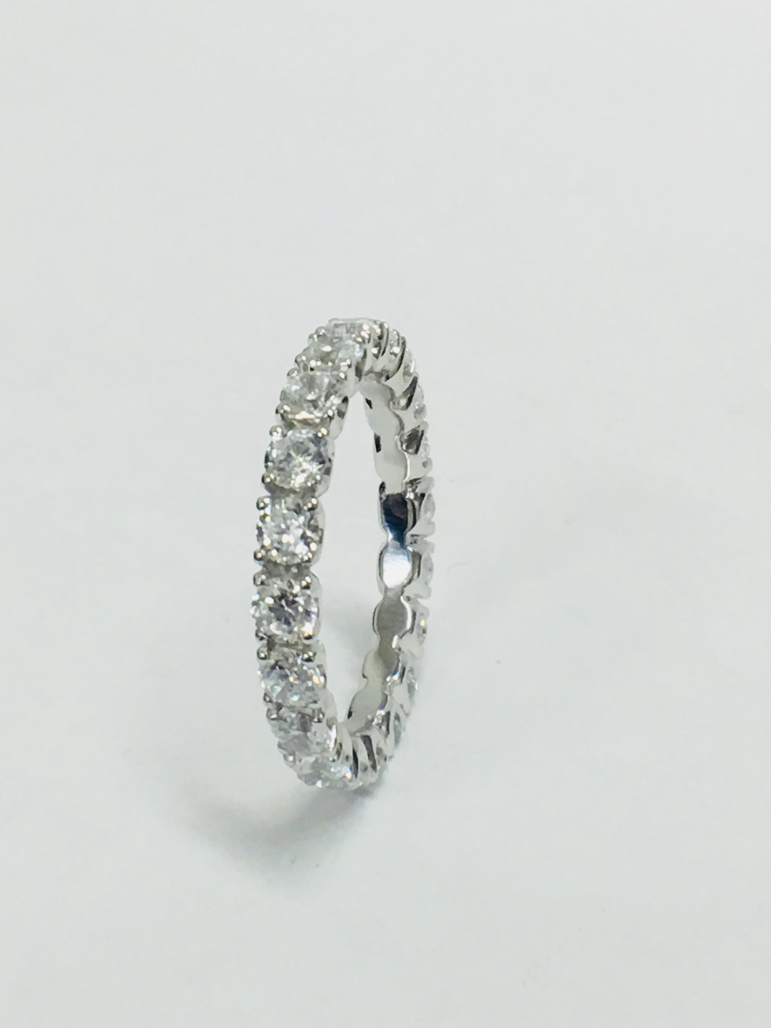 Platinum Diamond Full Eeternity Ring, - Image 6 of 8