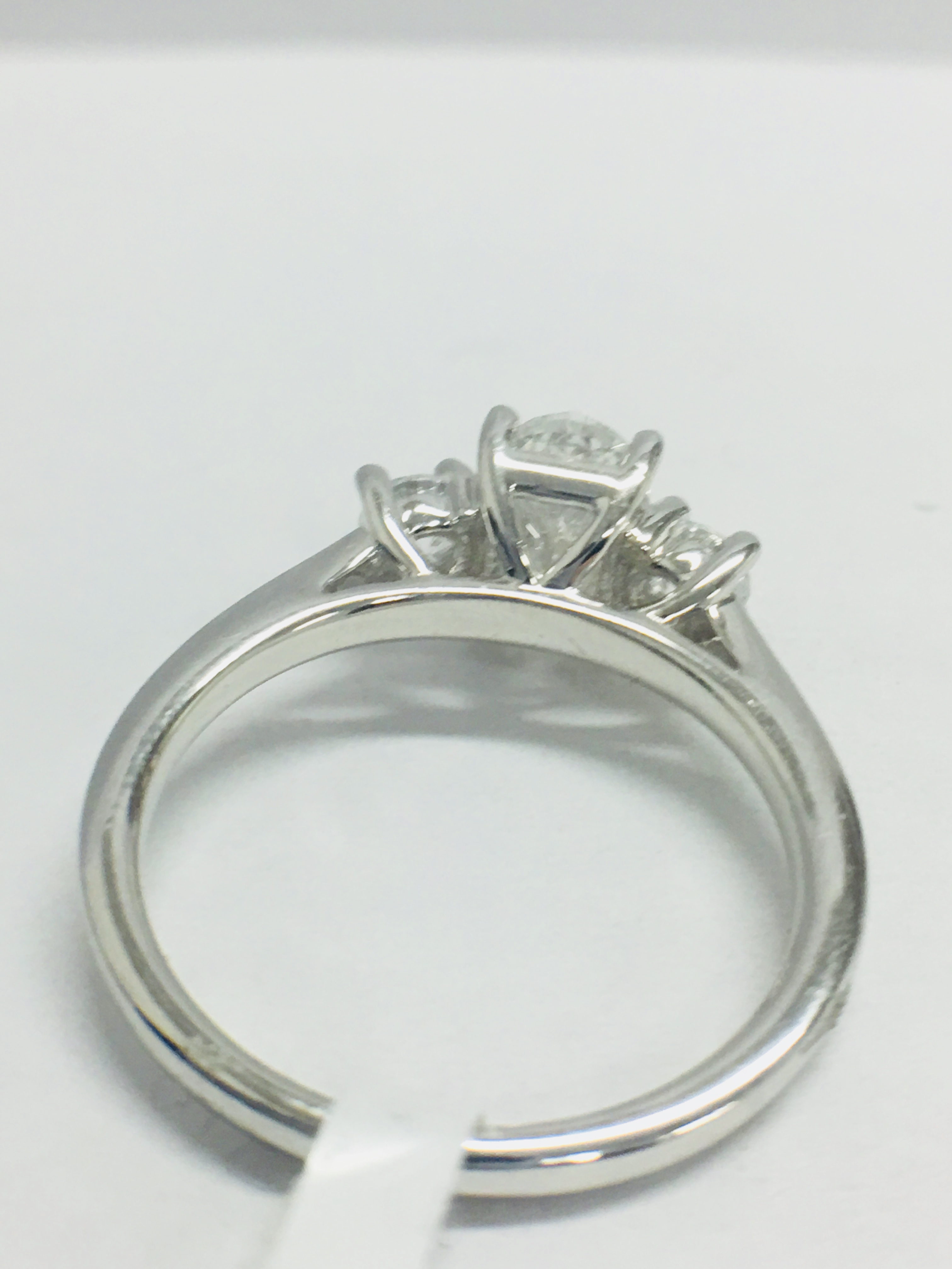 Platinum Diamond Trilogy Ring 1.50Ct Diamond Total, - Image 6 of 16