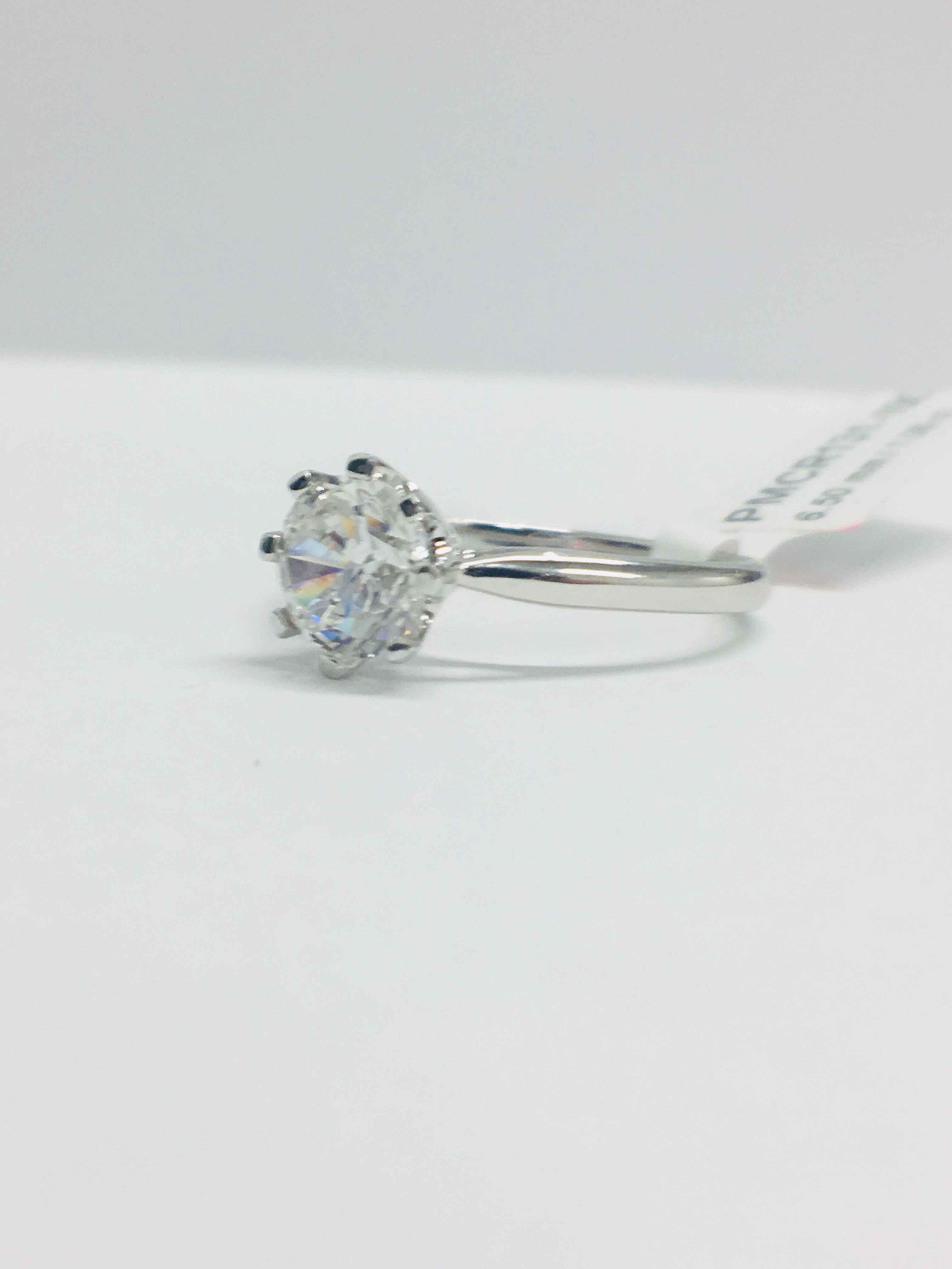 Platinum Solitaire 6 Claw Diamond Ring,