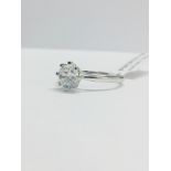 Platinum Solitaire 6 Claw Diamond Ring,
