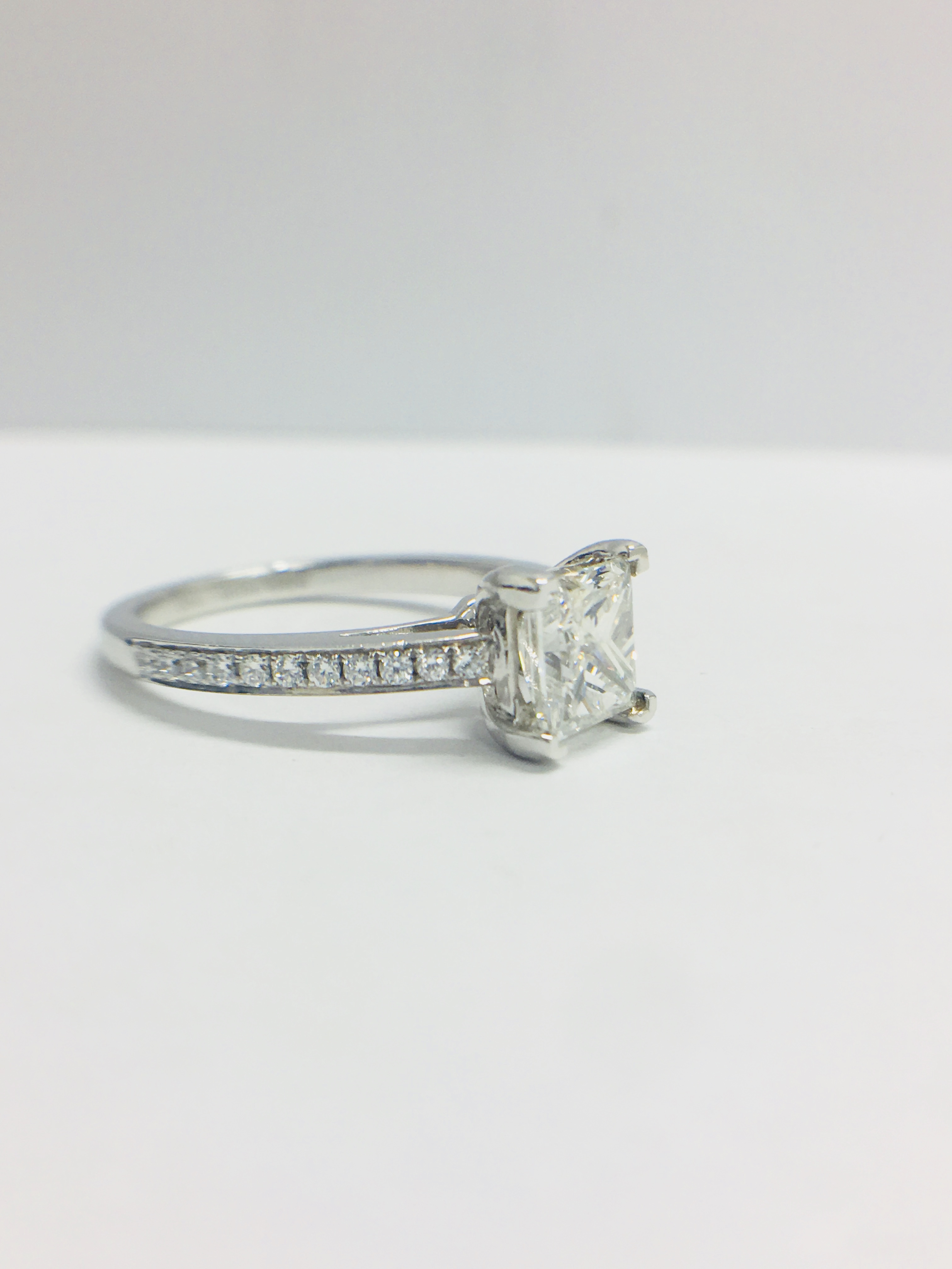 Platinum Diamond Solitaire Ring 1.10Ct Total Diamond Weight, - Image 11 of 12