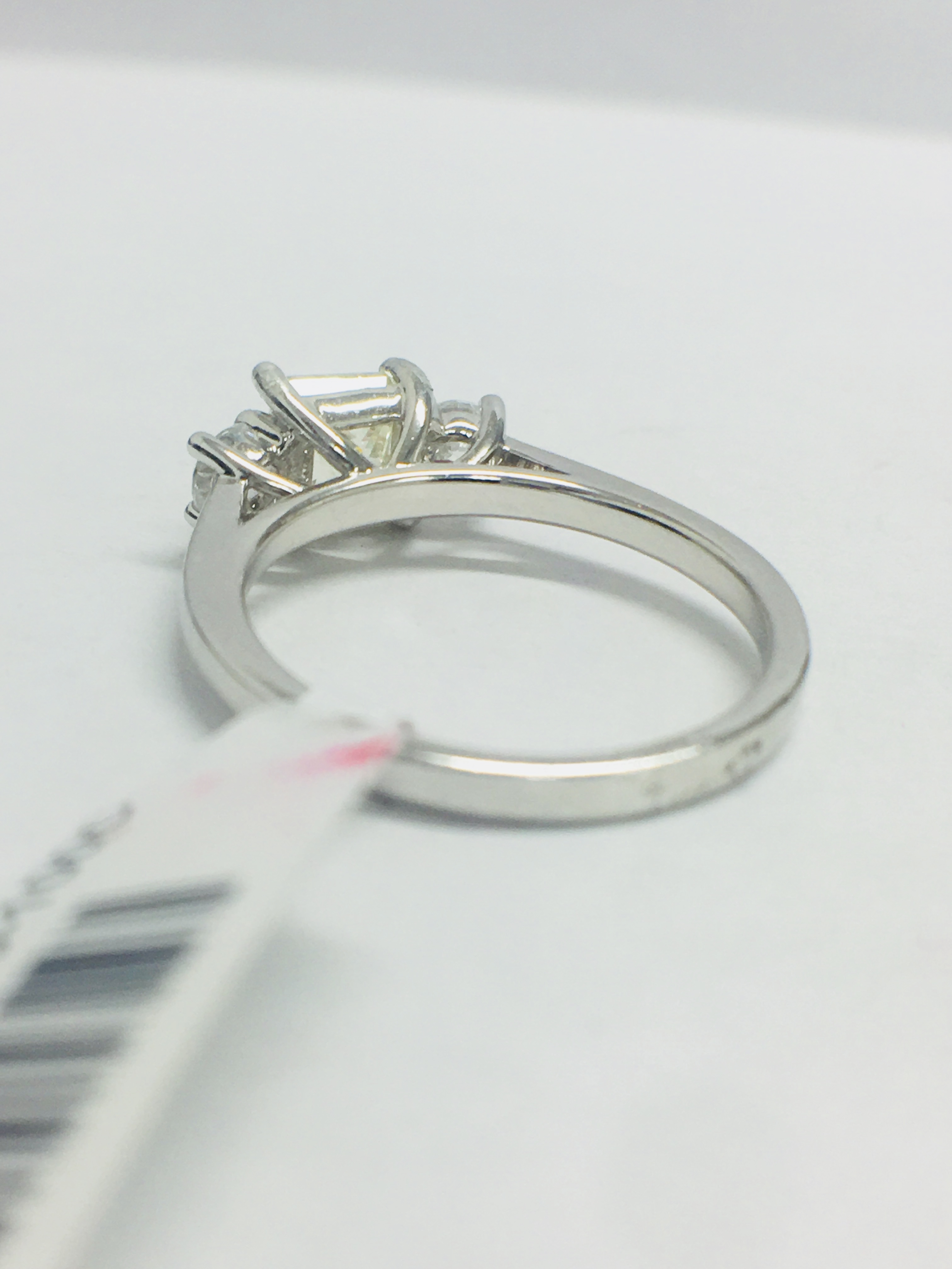 Platinum Diamond Trilogy Ring 1.50Ct Diamond Total, - Image 6 of 7