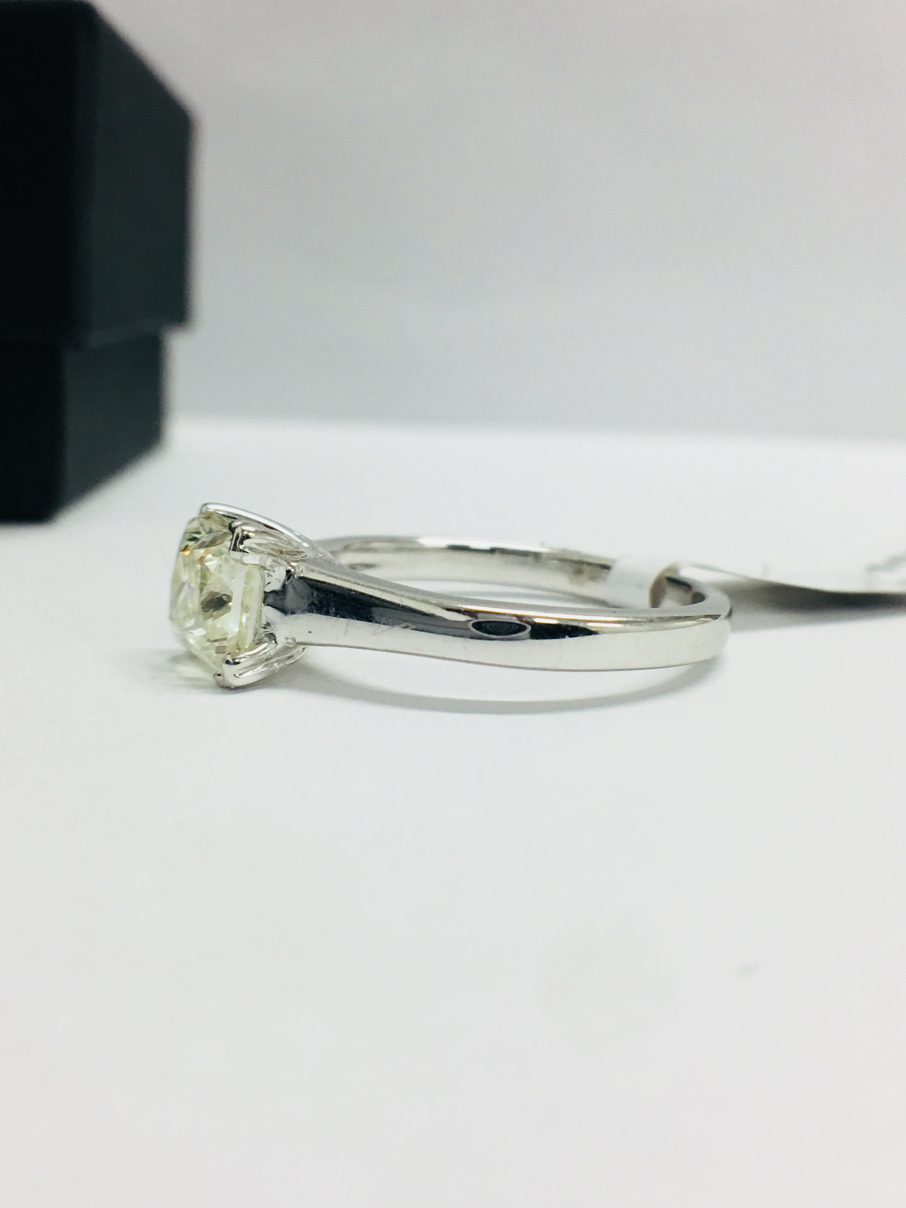 Platinum Diamond Solitaire Ring, - Image 2 of 3