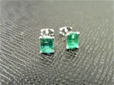 1.40Ct Stud Earrings In Platinum 950.