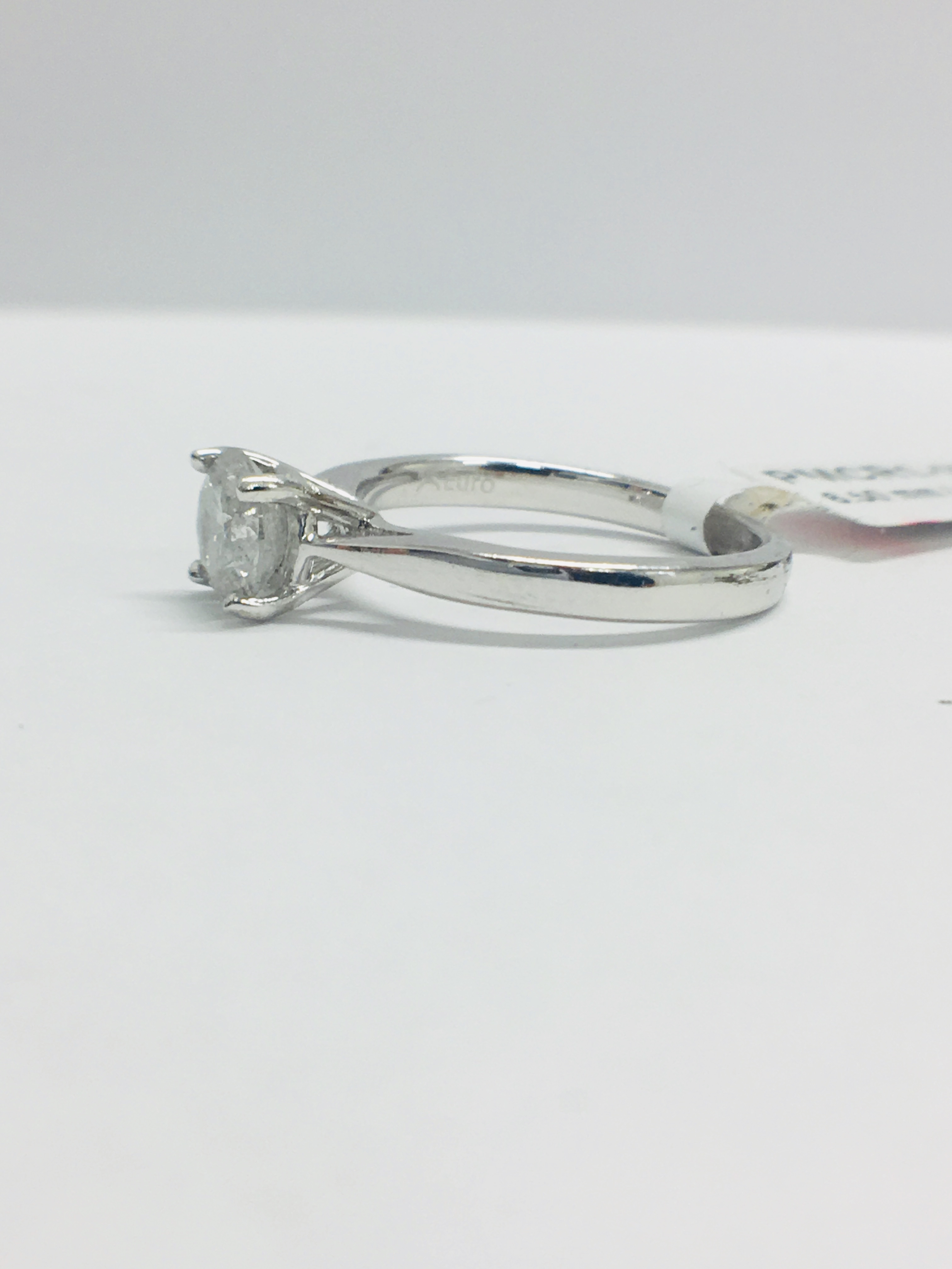 Platinum Solitaire 4 Claw Diamond Ring, - Image 3 of 6
