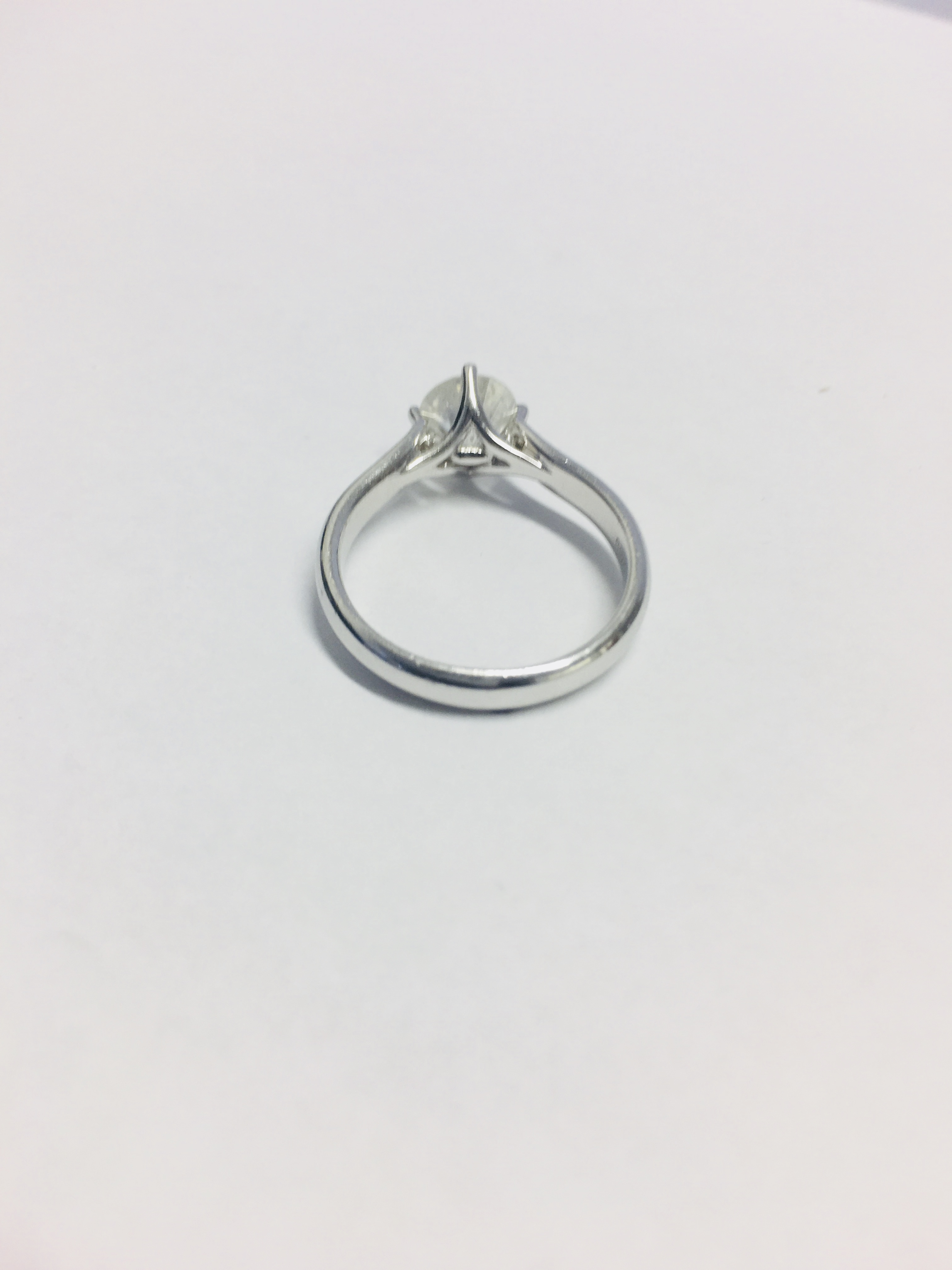 Platinum Diamond Solitaire Ring, - Image 3 of 6