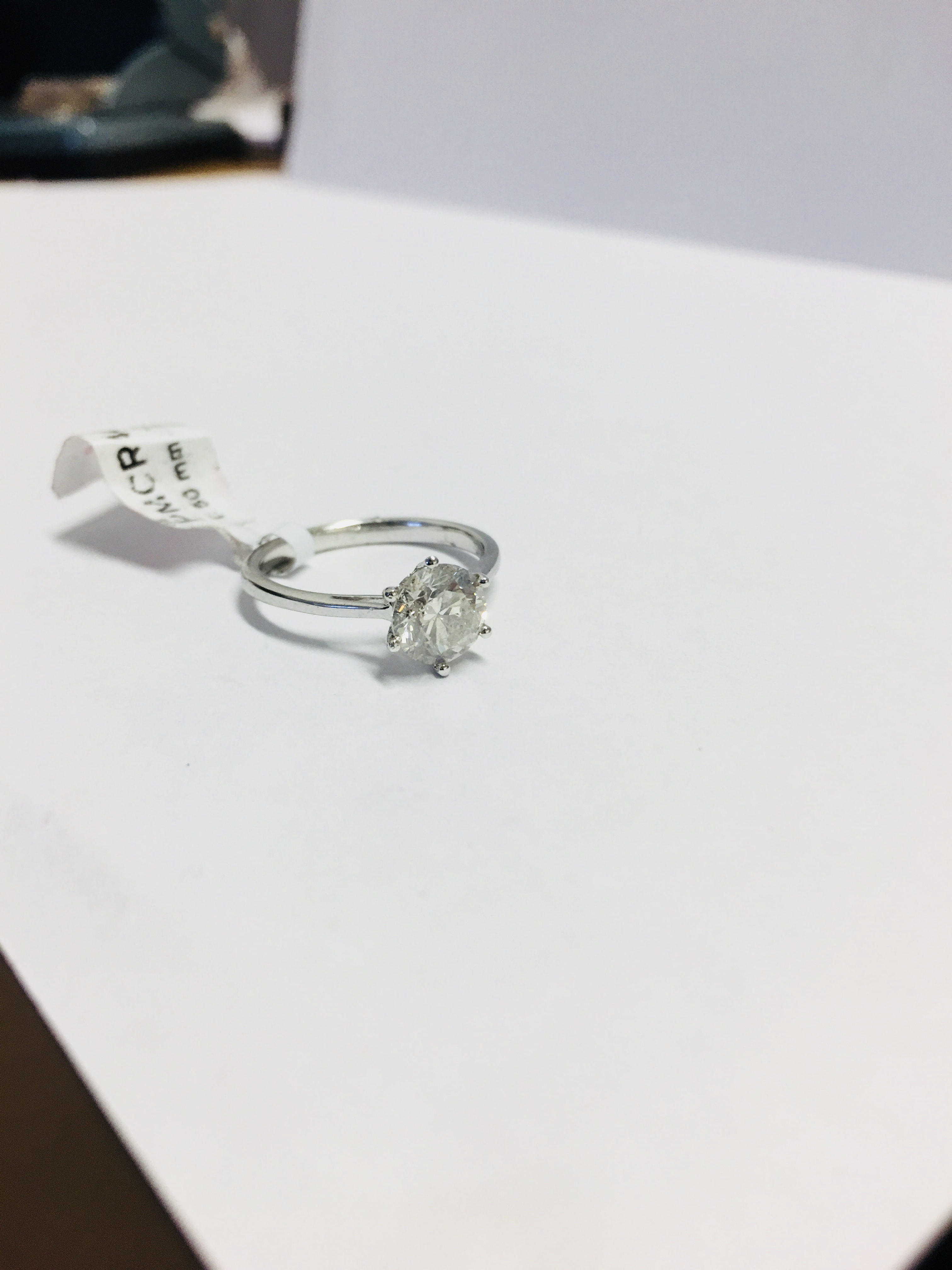 Diamond Solitaire Ring, - Image 6 of 8