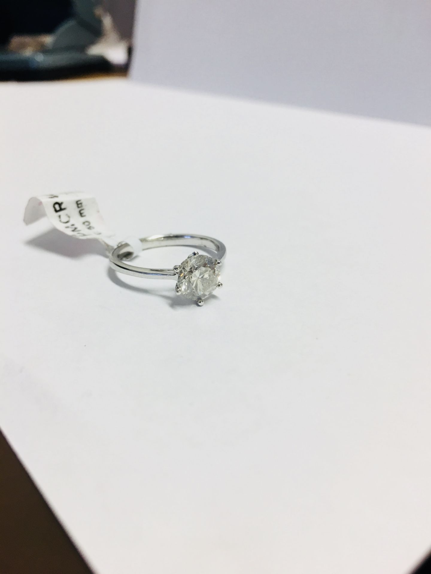 Diamond Solitaire Ring, - Image 6 of 8