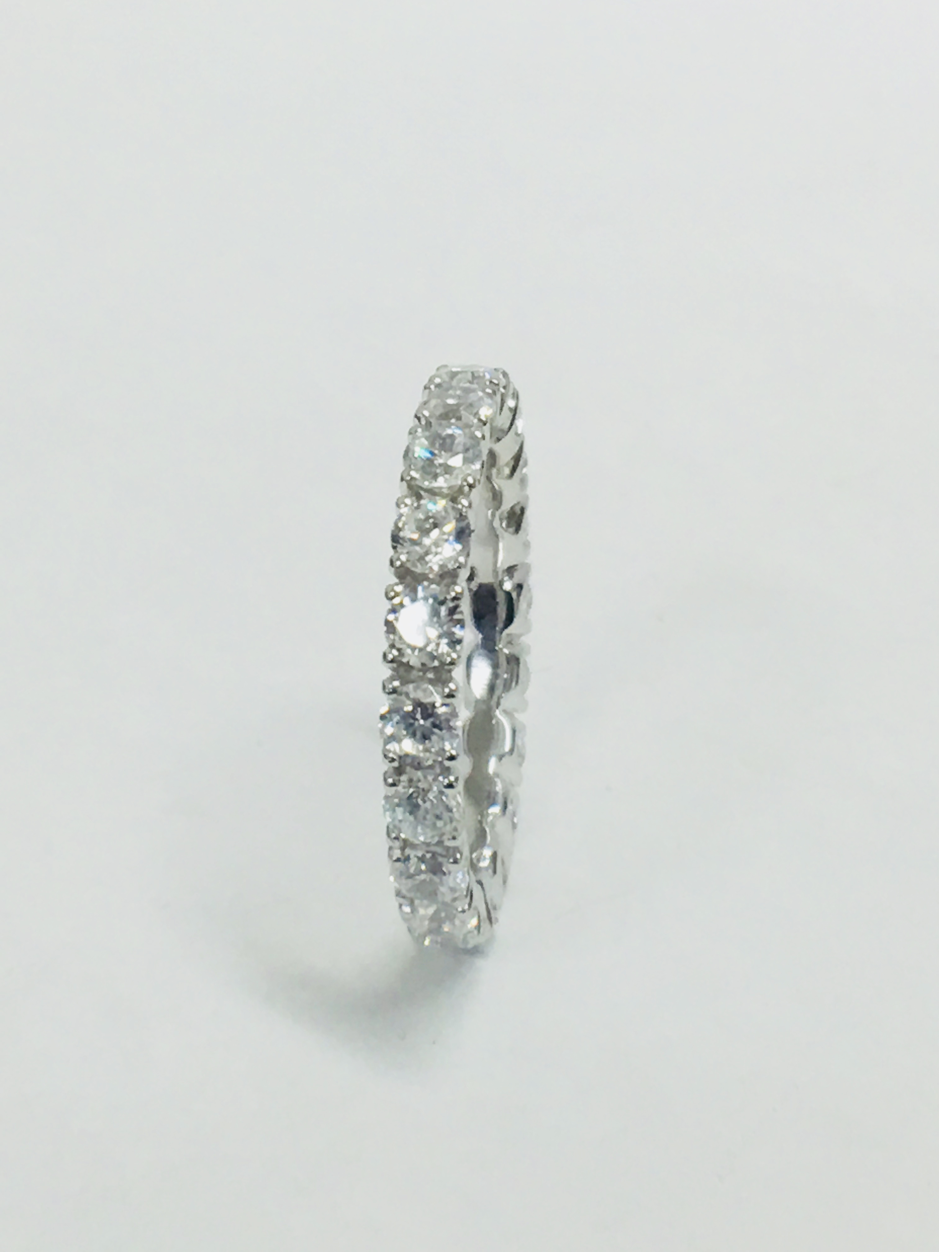Platinum Diamond Full Eeternity Ring, - Image 5 of 8