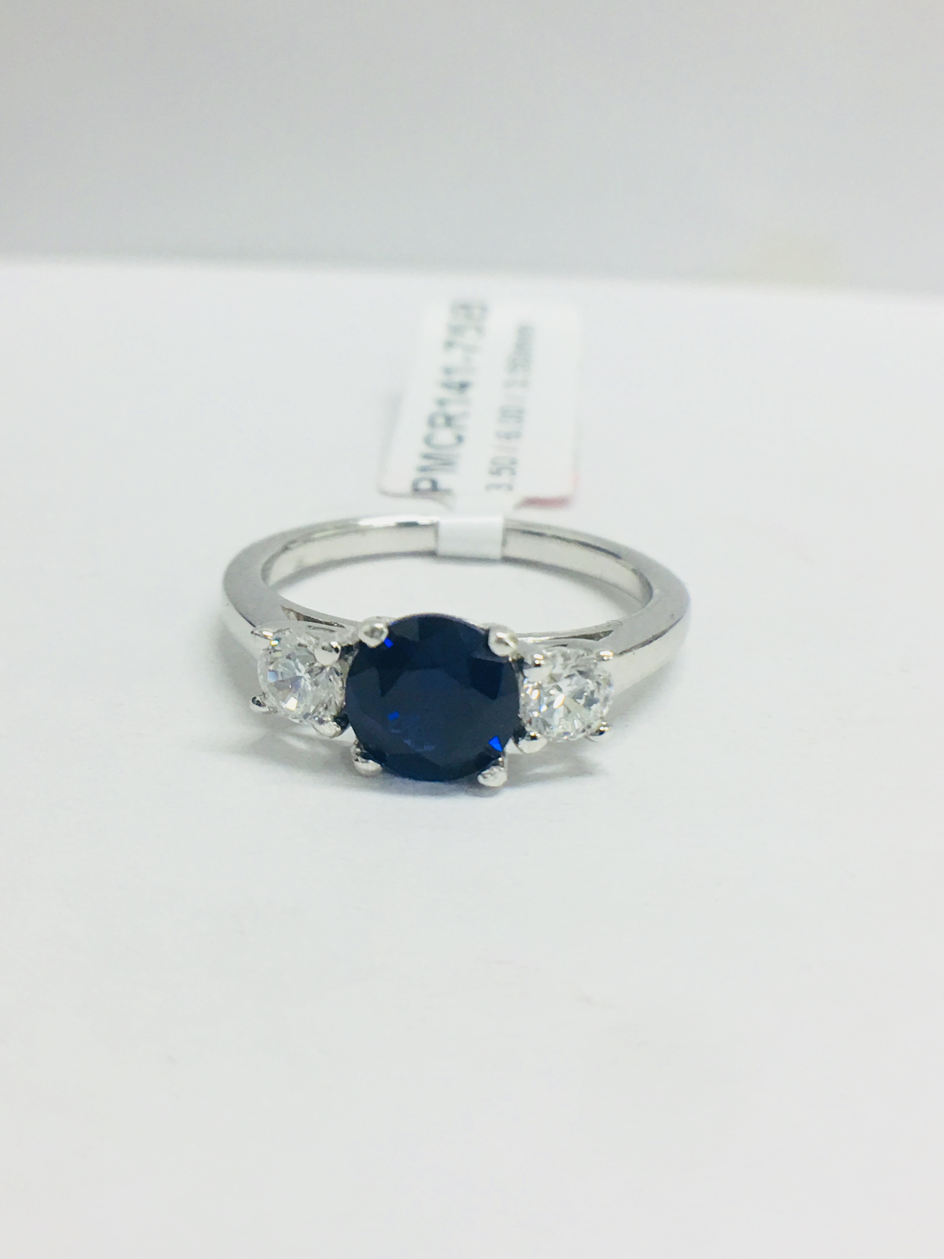 Sapphire And Diamond Trilogy Ring. - Image 7 of 8