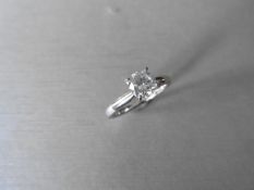 1.05Ct Diamond Solitaire Ring Set In Platinum.