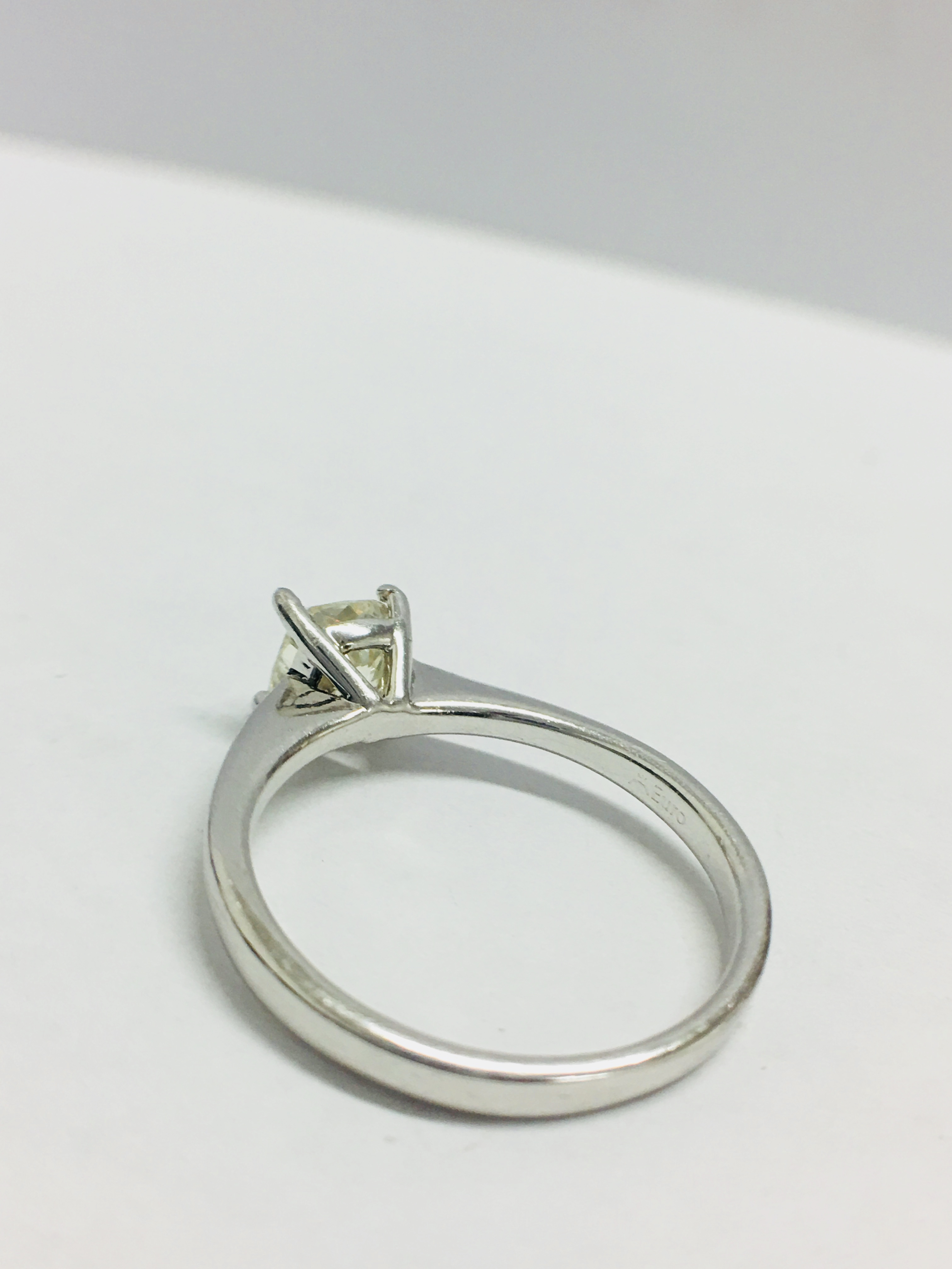 Platinum Diamond Solitaire Ring, - Image 4 of 6