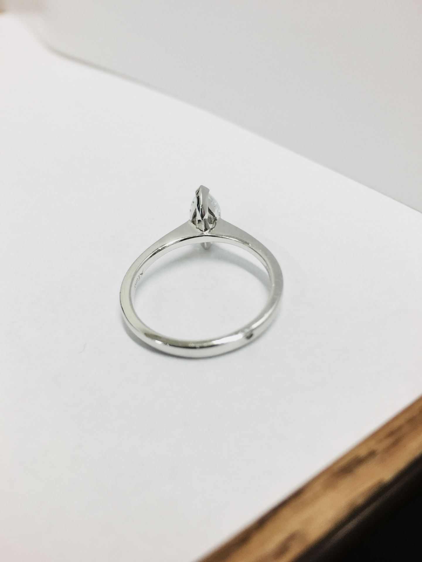 Platinum Diamond Solitaire Ring, - Image 3 of 3