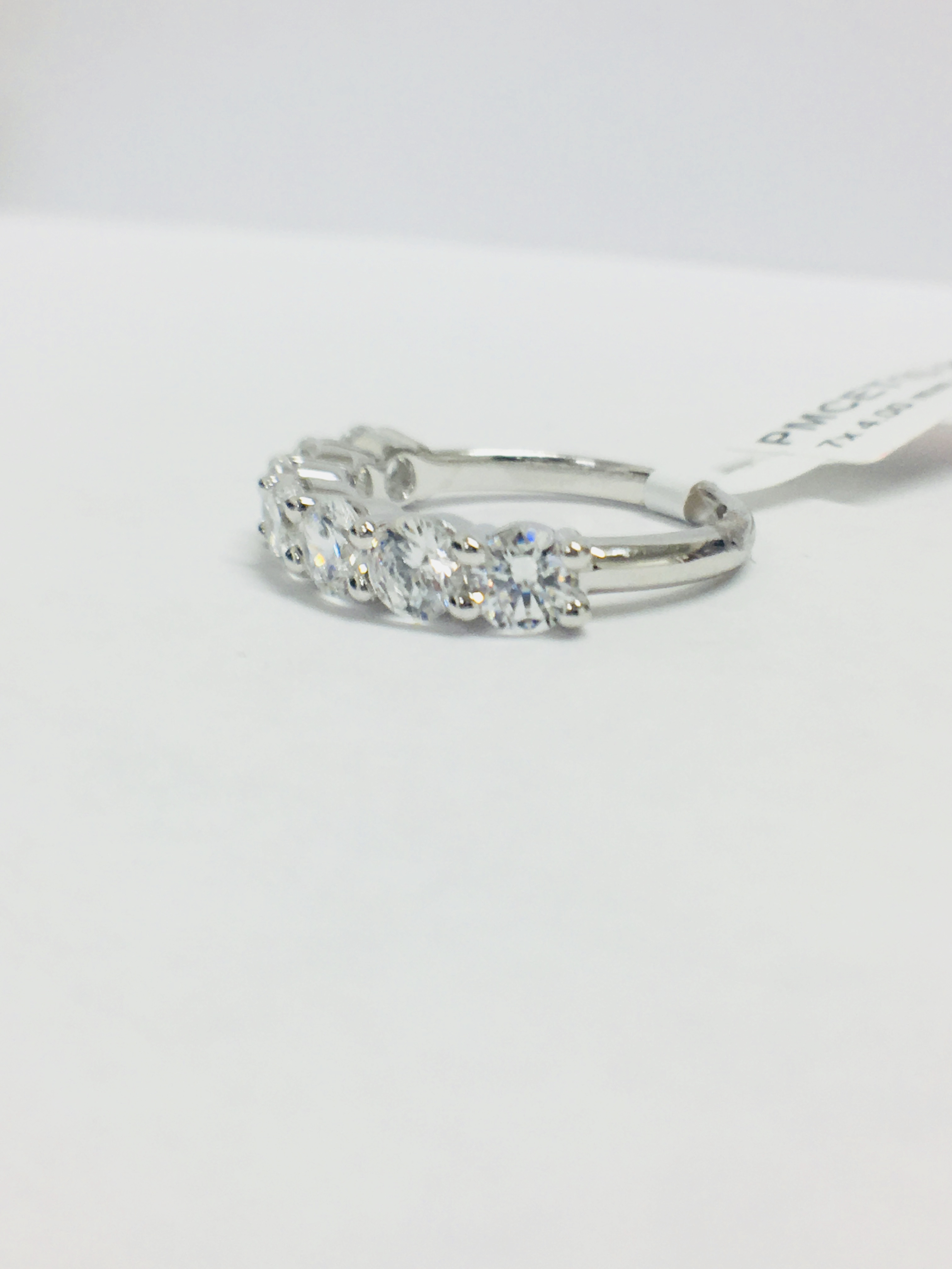 Platinum Diamond 7 Stone Ring, - Image 2 of 6