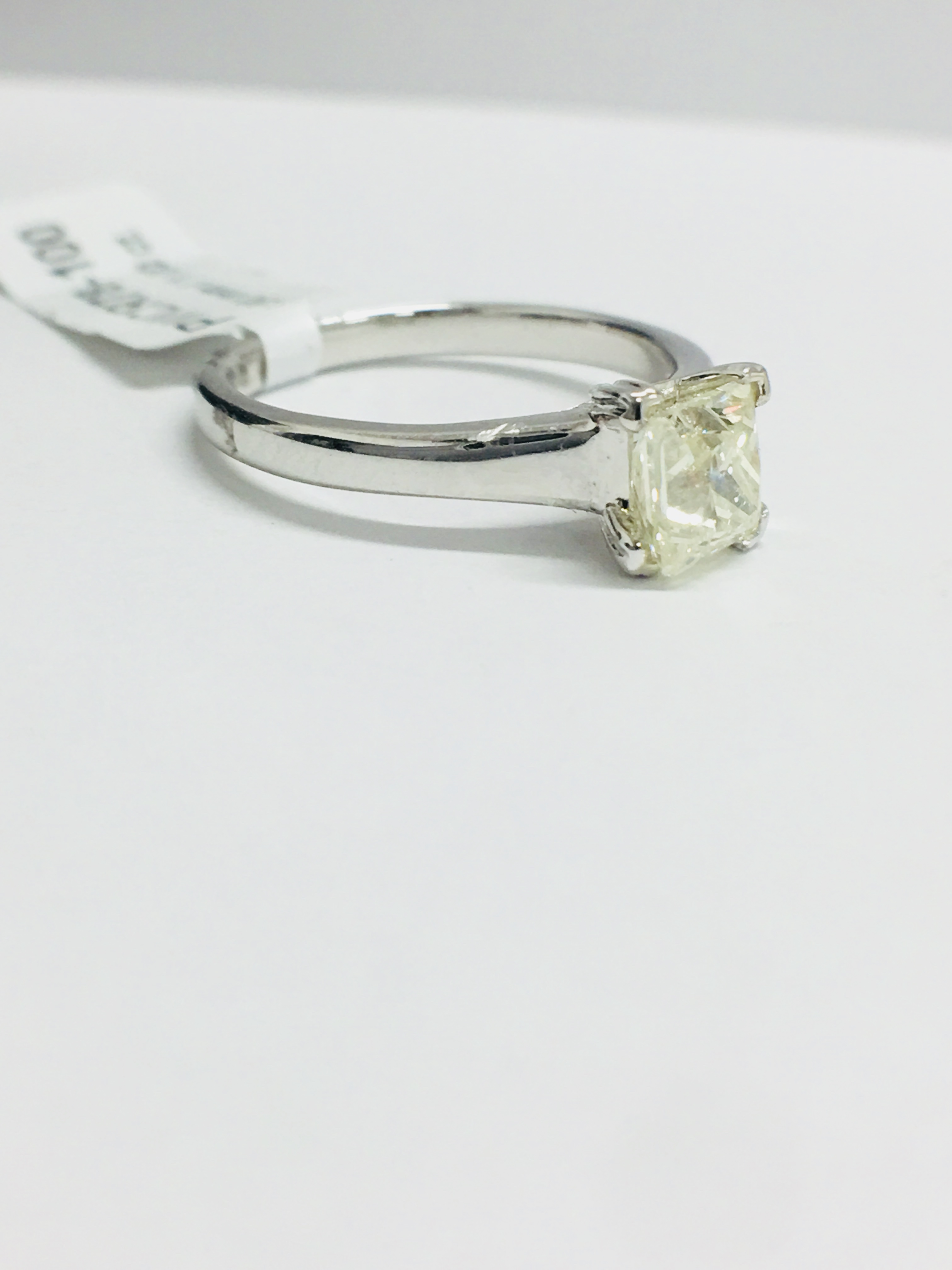 Platinum Diamond Solitaire Ring, - Image 3 of 3