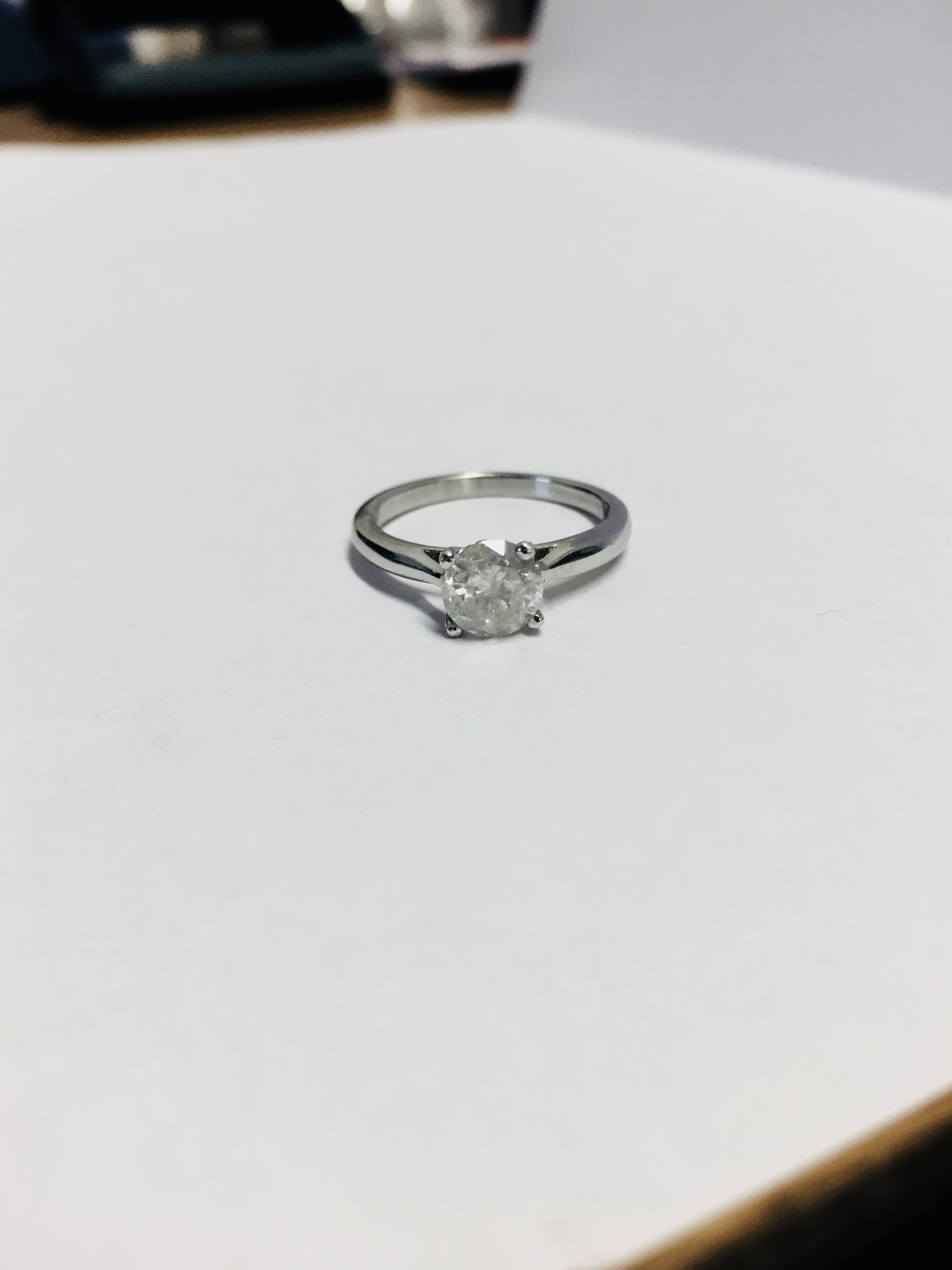 1Ct Brilliant Cut Diamond Solitaire Ring, - Image 4 of 4