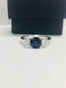 Sapphire And Diamond Trilogy Ring.
