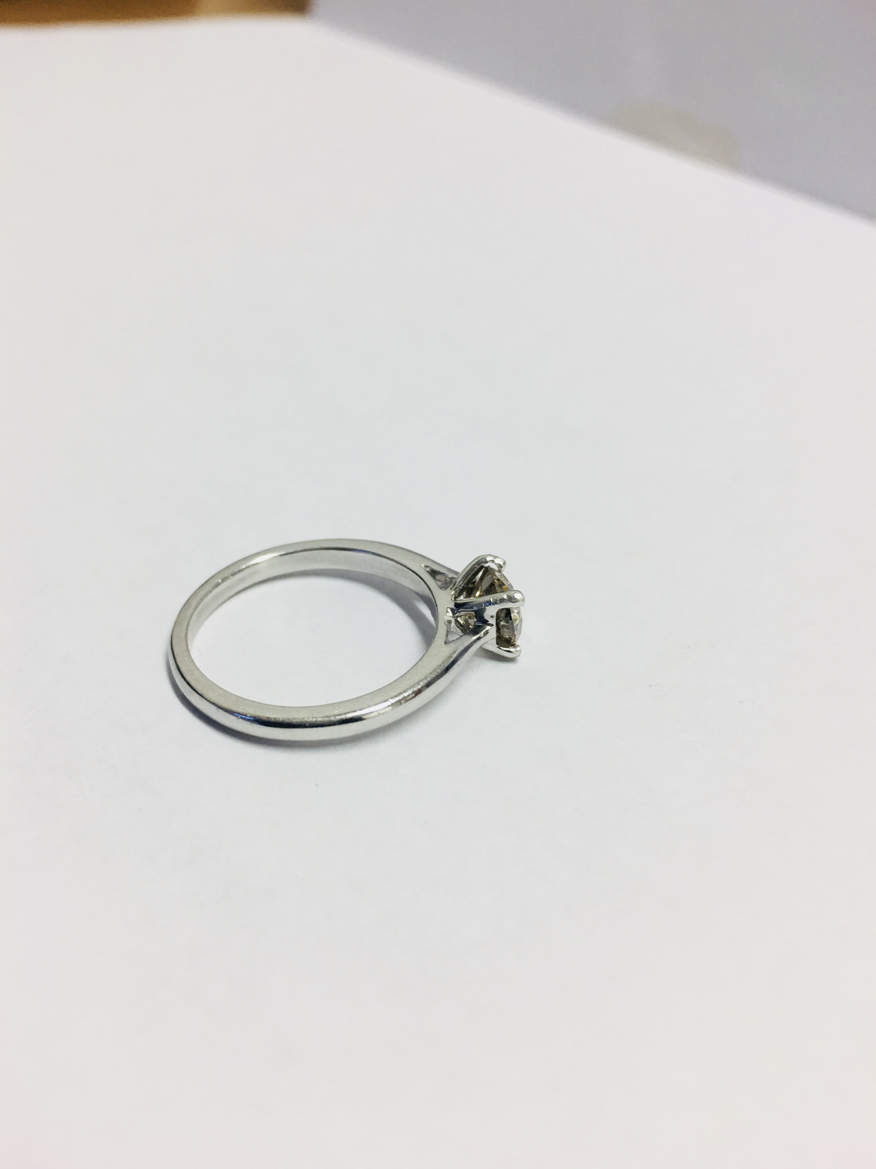 1Ct Brilliant Cut Diamond Solitaire Ring, - Image 3 of 4