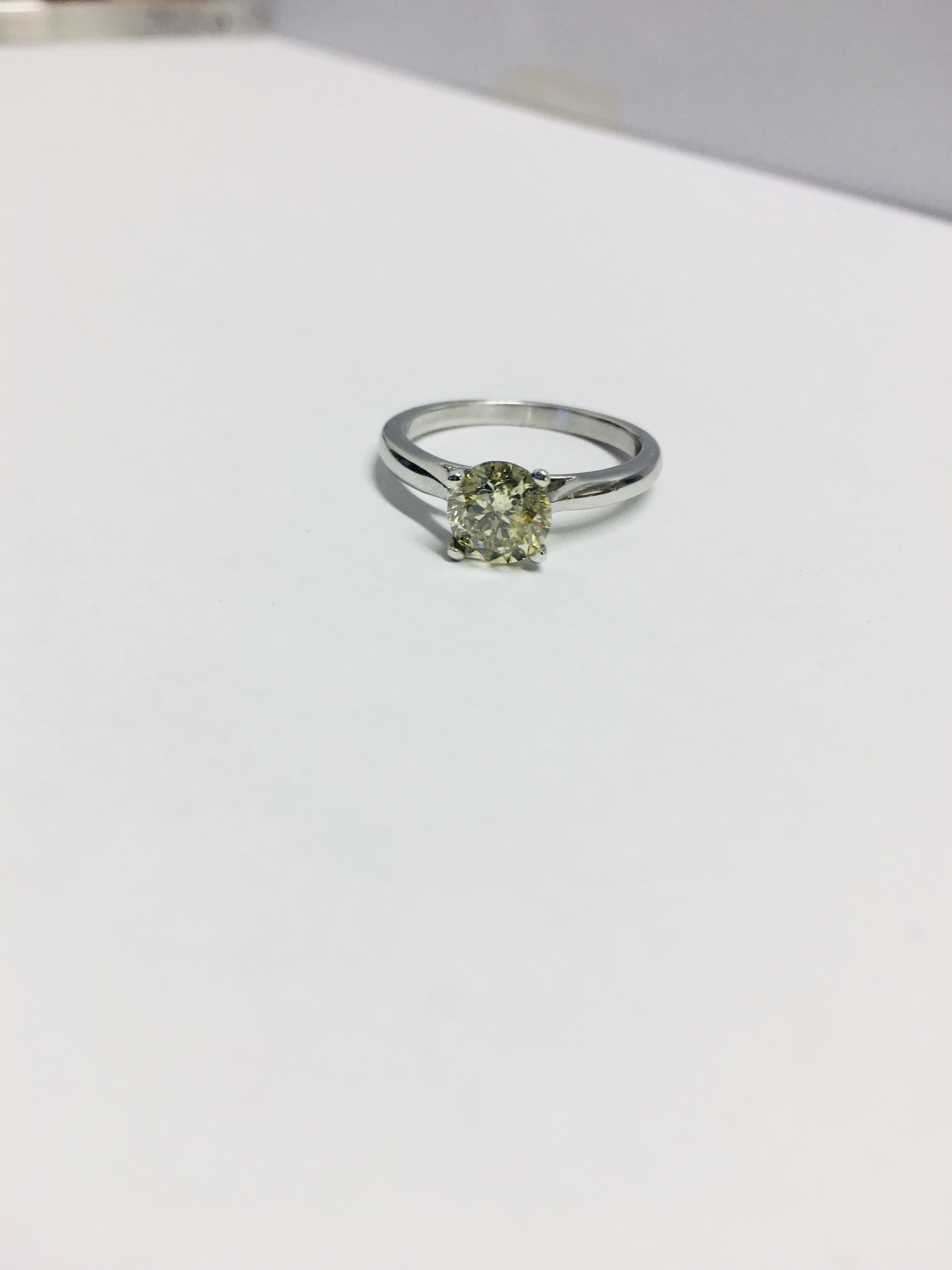 1Ct Brilliant Cut Diamond Solitaire Ring, - Image 2 of 6