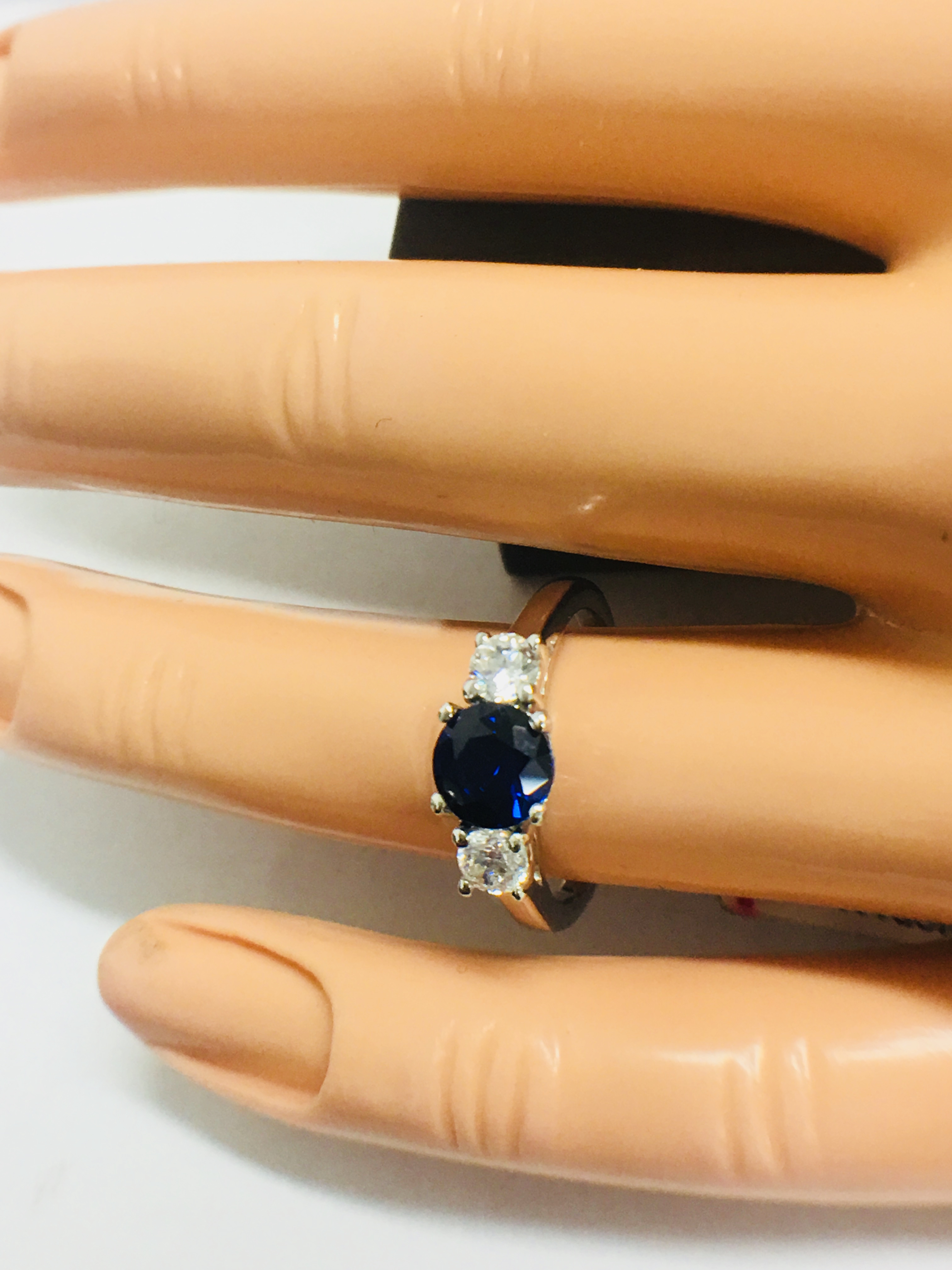 Sapphire And Diamond Trilogy Ring. - Image 8 of 8