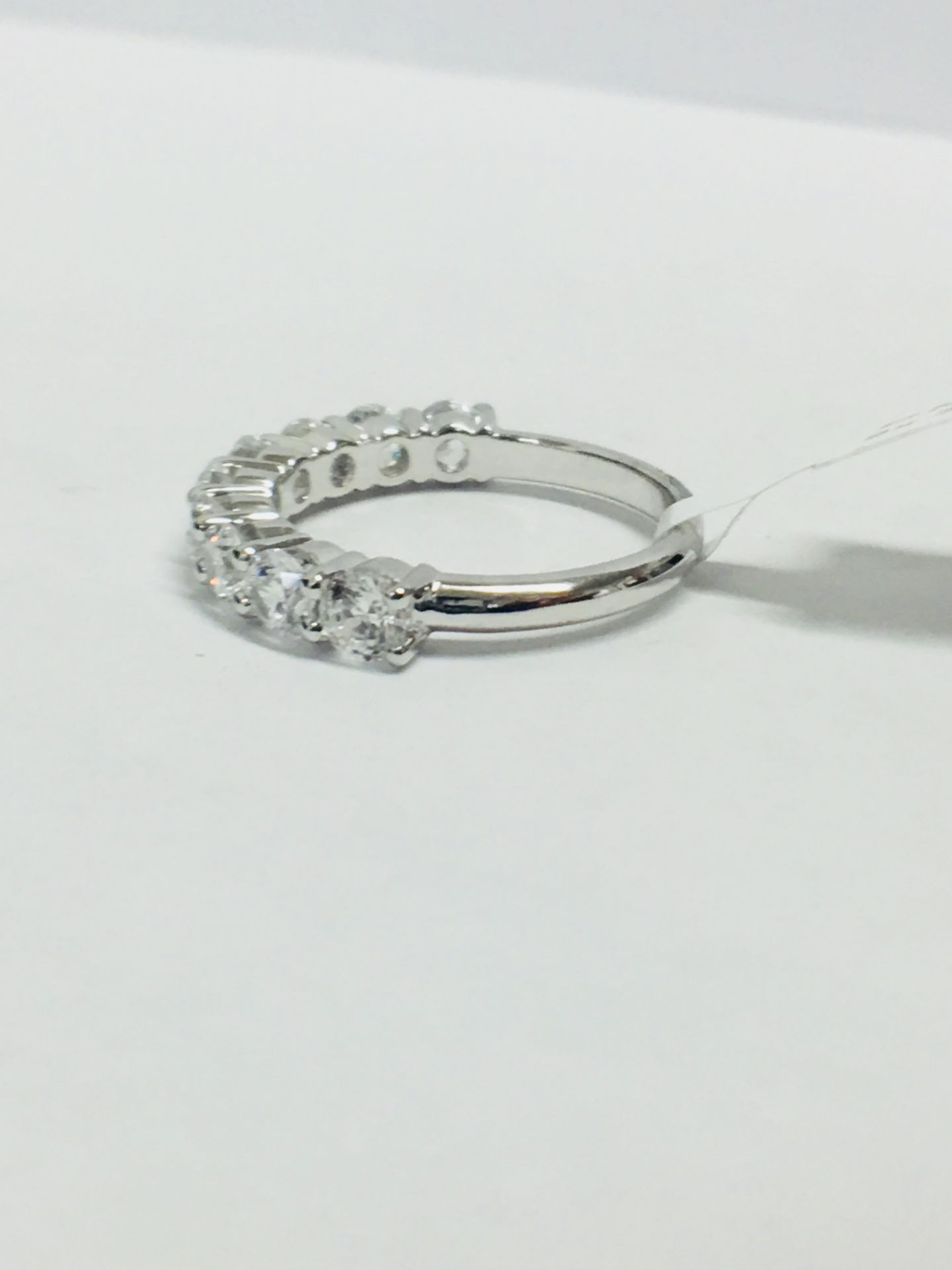 Platinum Diamond Nine Stone Eternity Ring, - Image 4 of 7