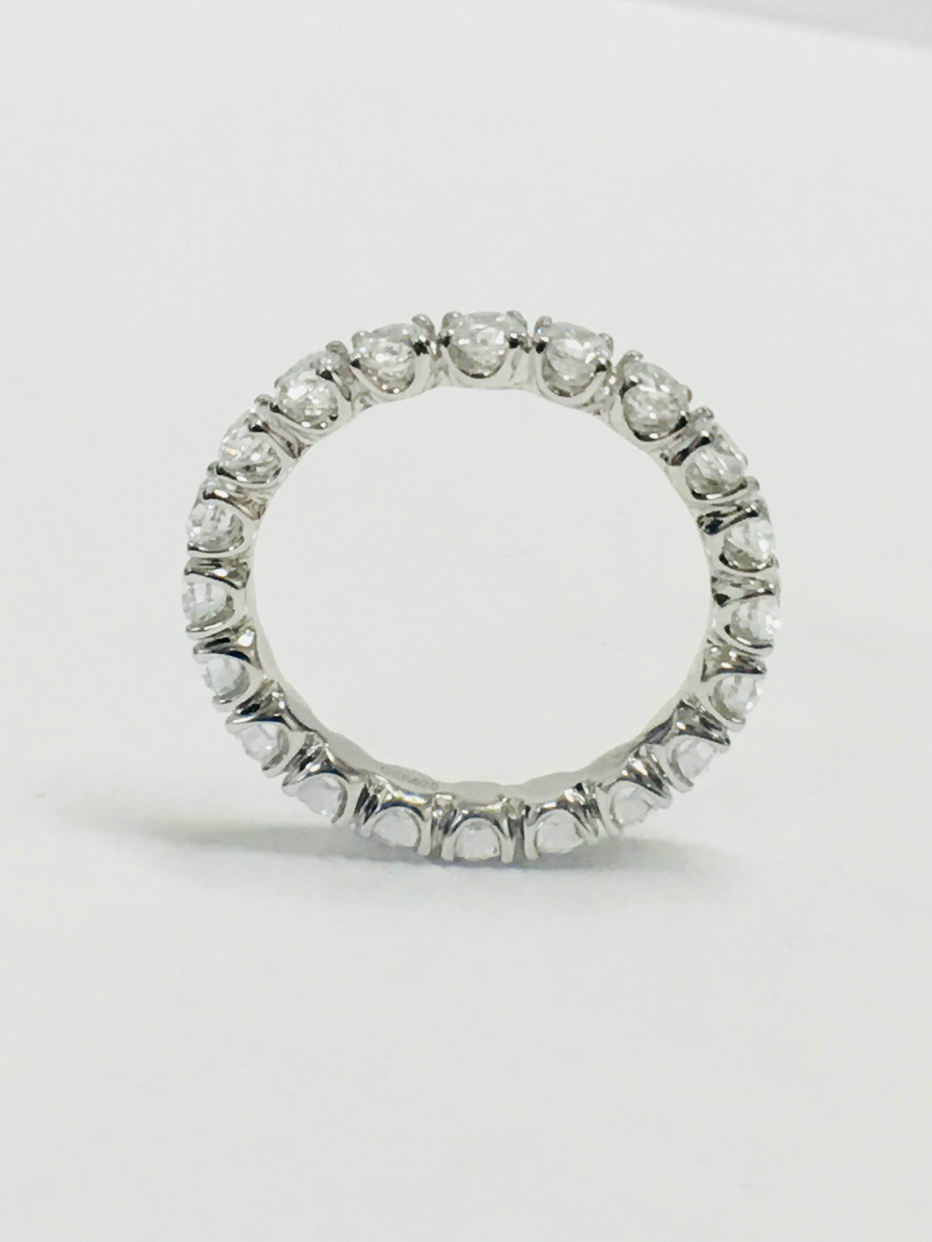 Platinum Diamond Full Eeternity Ring, - Image 3 of 8