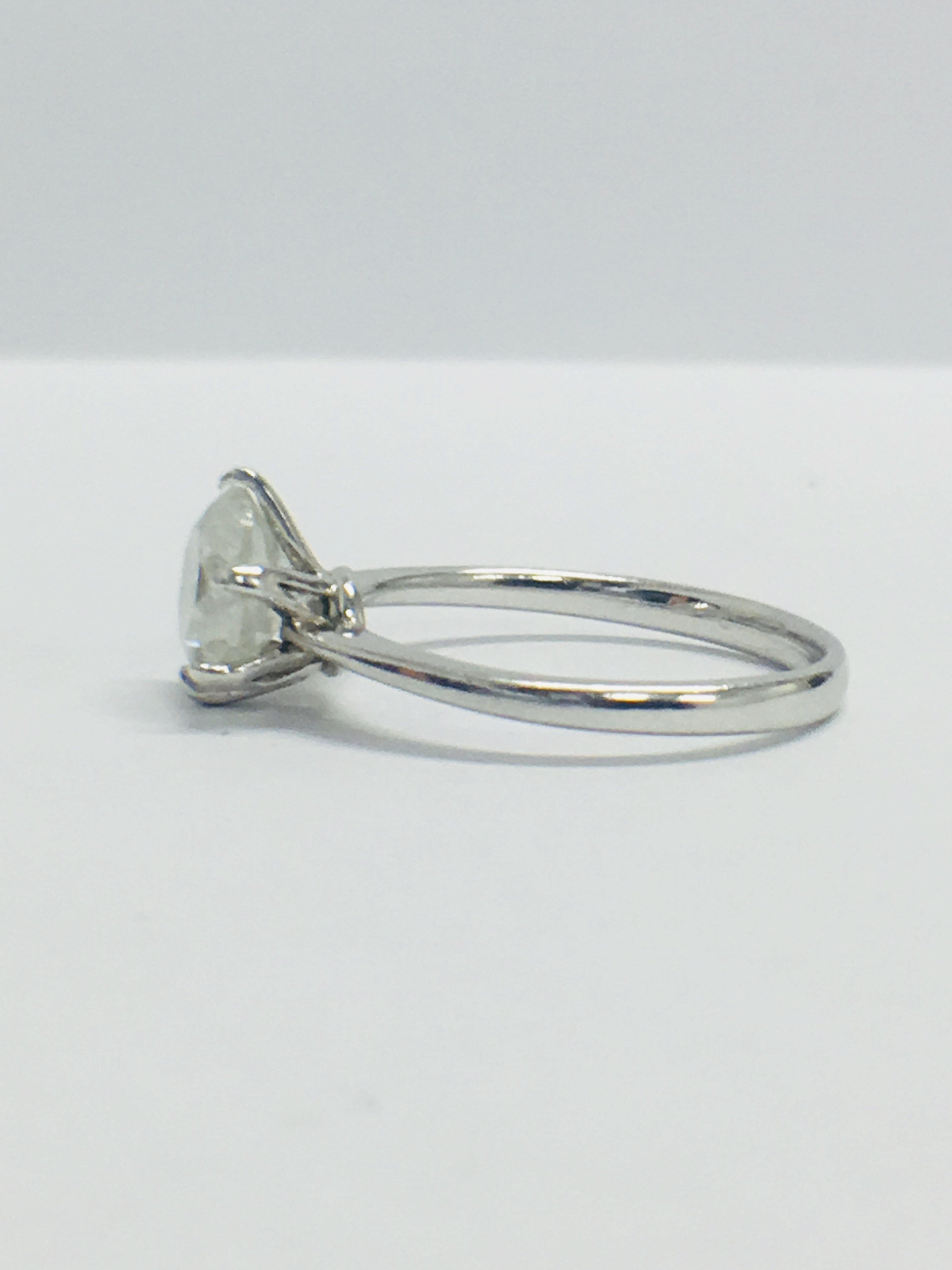 Platinum Diamond Solitaire Halo Ring, - Image 3 of 8