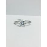 Platinum Solitaire 8 Claw Diamond Ring,
