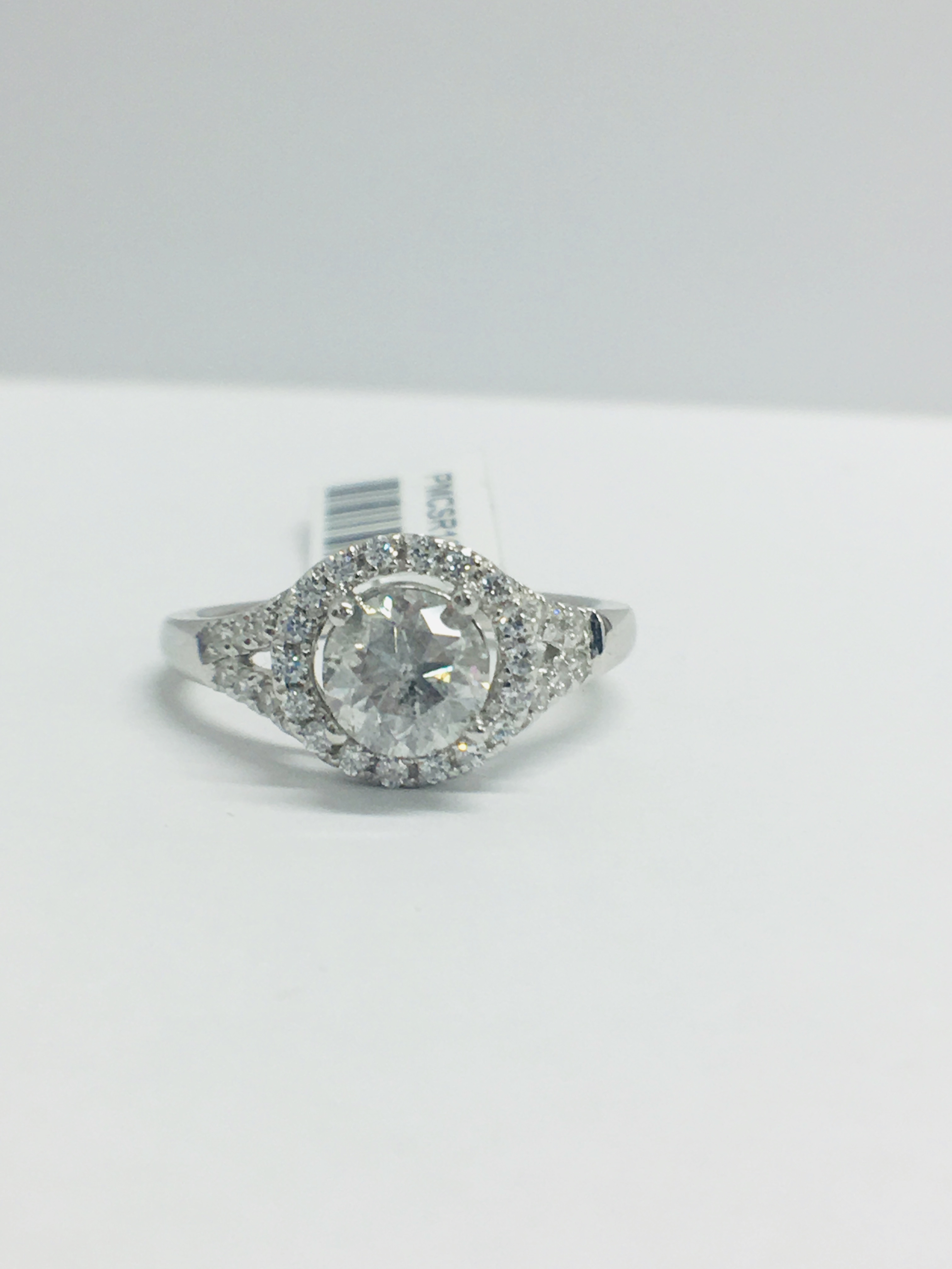 Platinum Solitaire 4 Claw Diamond Ring, - Image 6 of 6